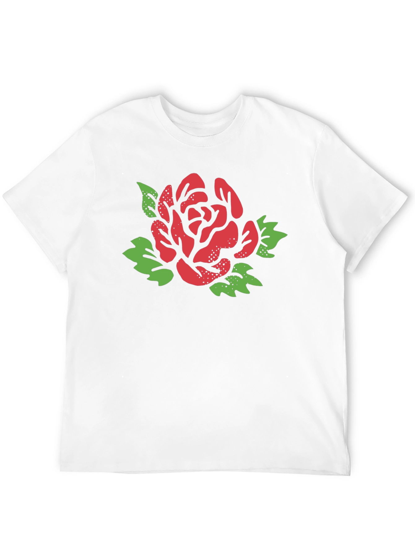 Bold Rose Graphic Tee - Stylish & Unique