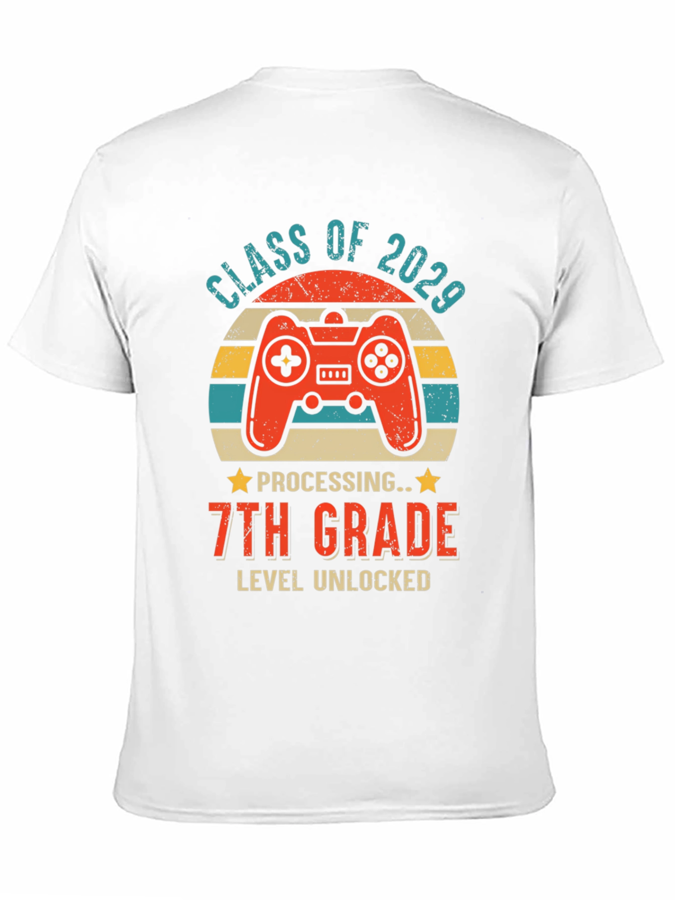 Class of 2029 7th Grade Level Unlocked Gaming T-Shirt
