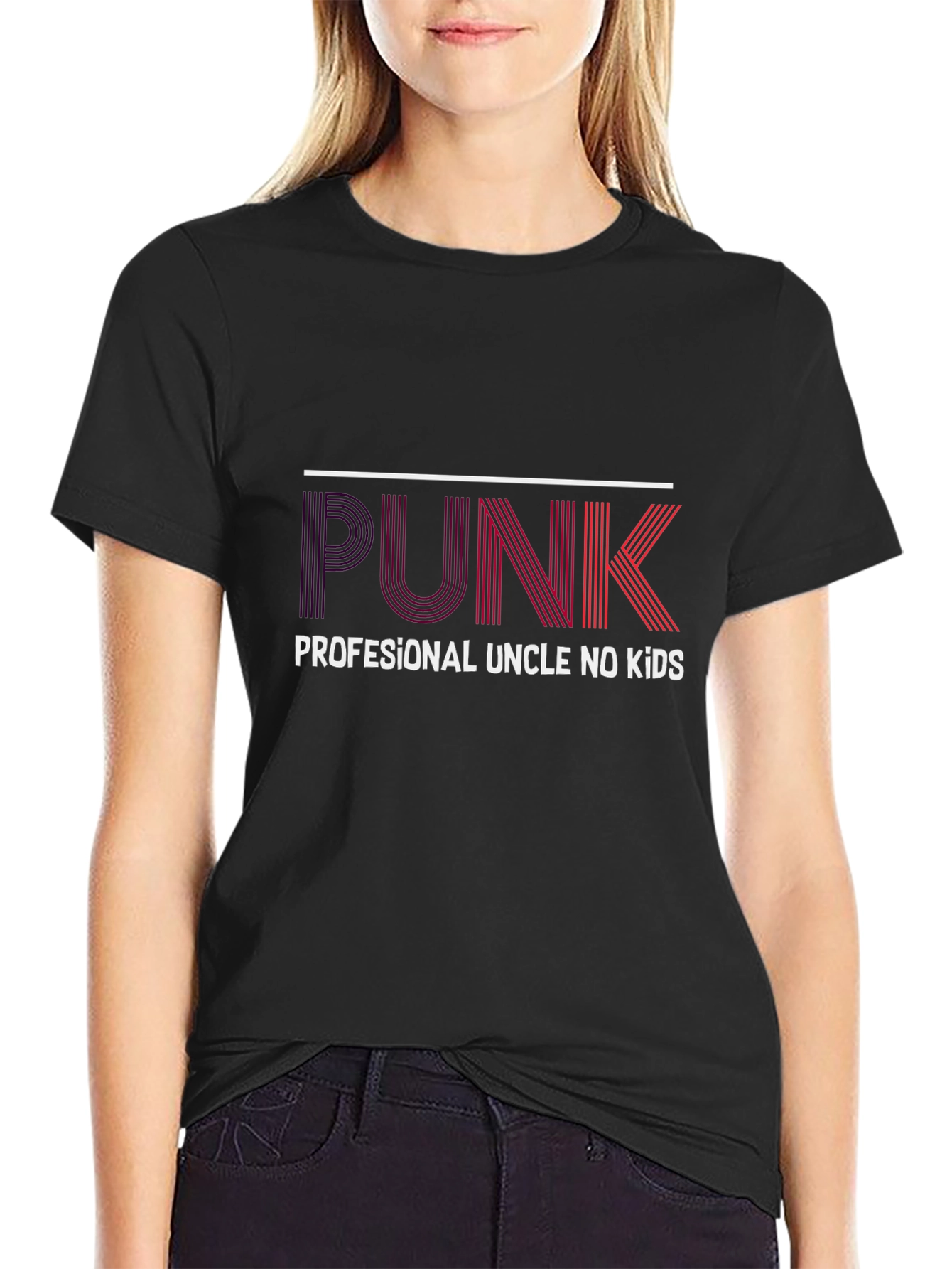 PUNK Professional Uncle No Kids Black T-Shirt