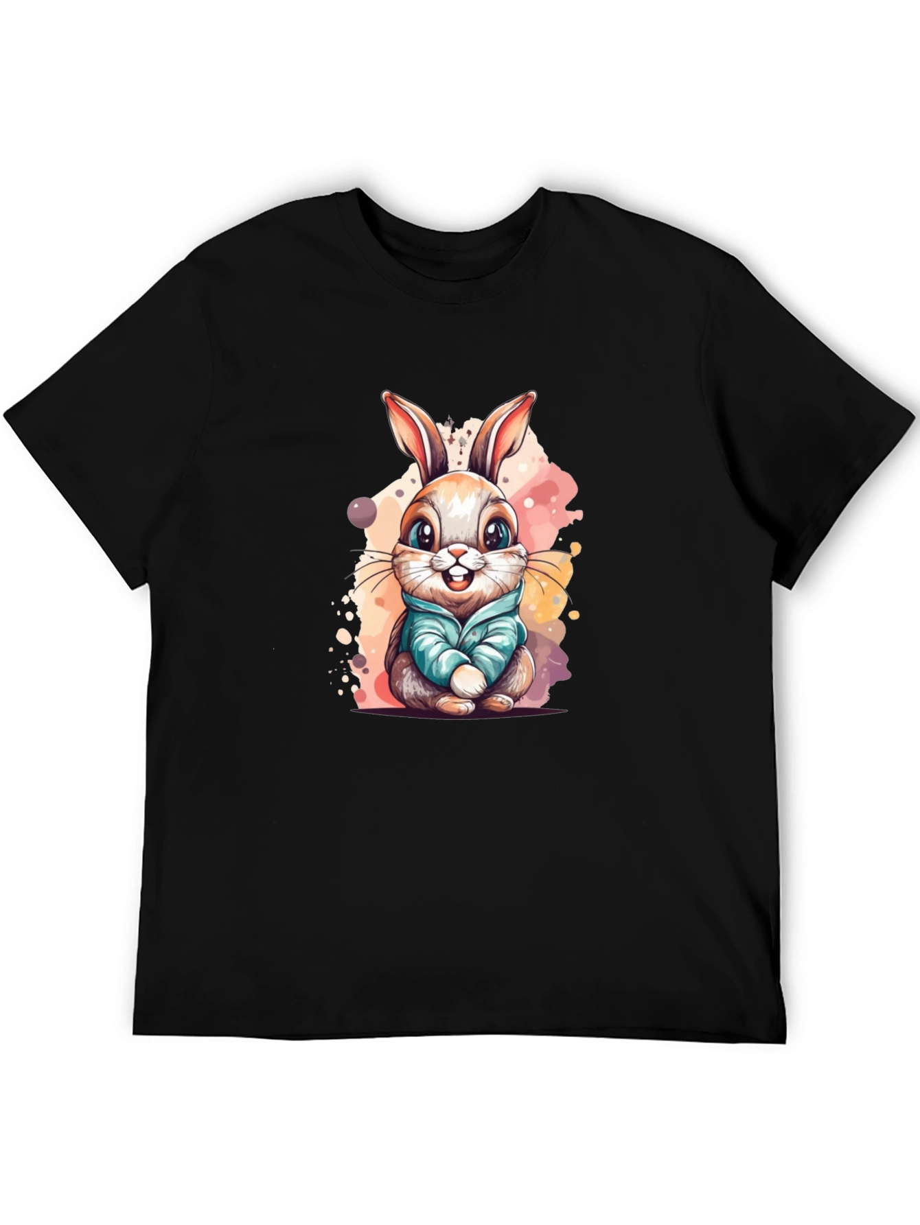 Cute Cartoon Bunny Rabbit Graphic T-Shirt