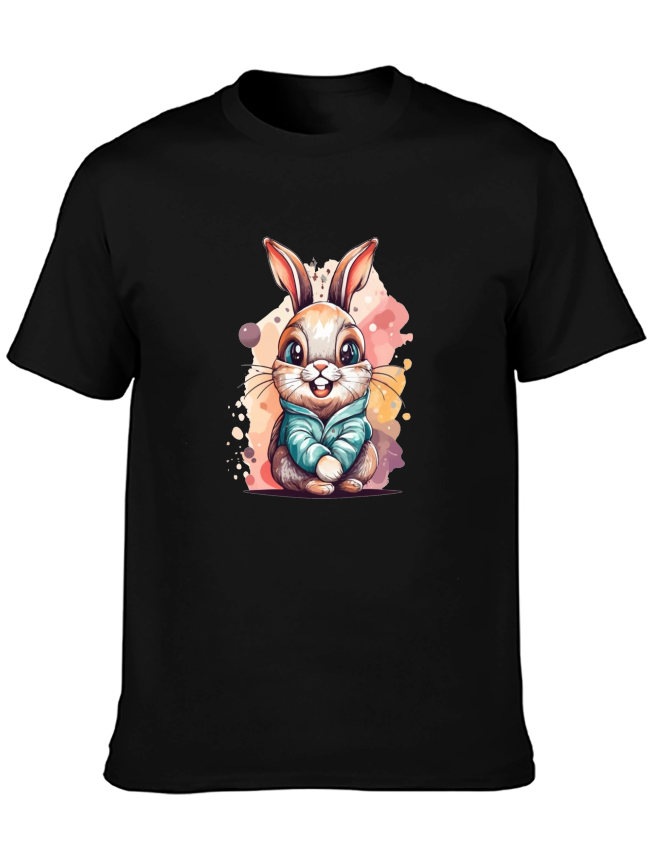 Cute Cartoon Bunny Rabbit Graphic T-Shirt