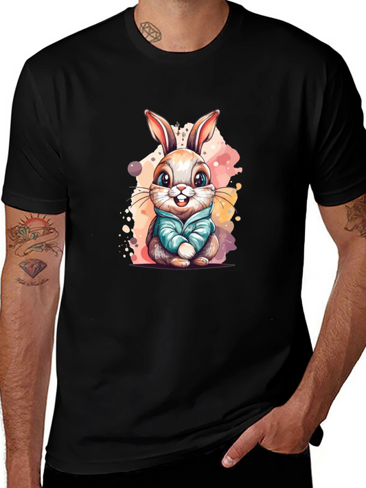 Cute Cartoon Bunny Rabbit Graphic T-Shirt