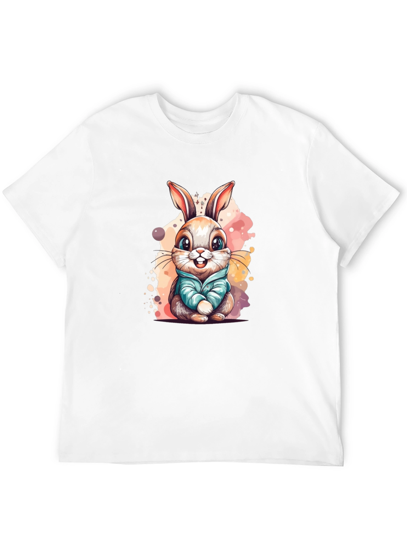Cute Cartoon Bunny Rabbit Graphic T-Shirt