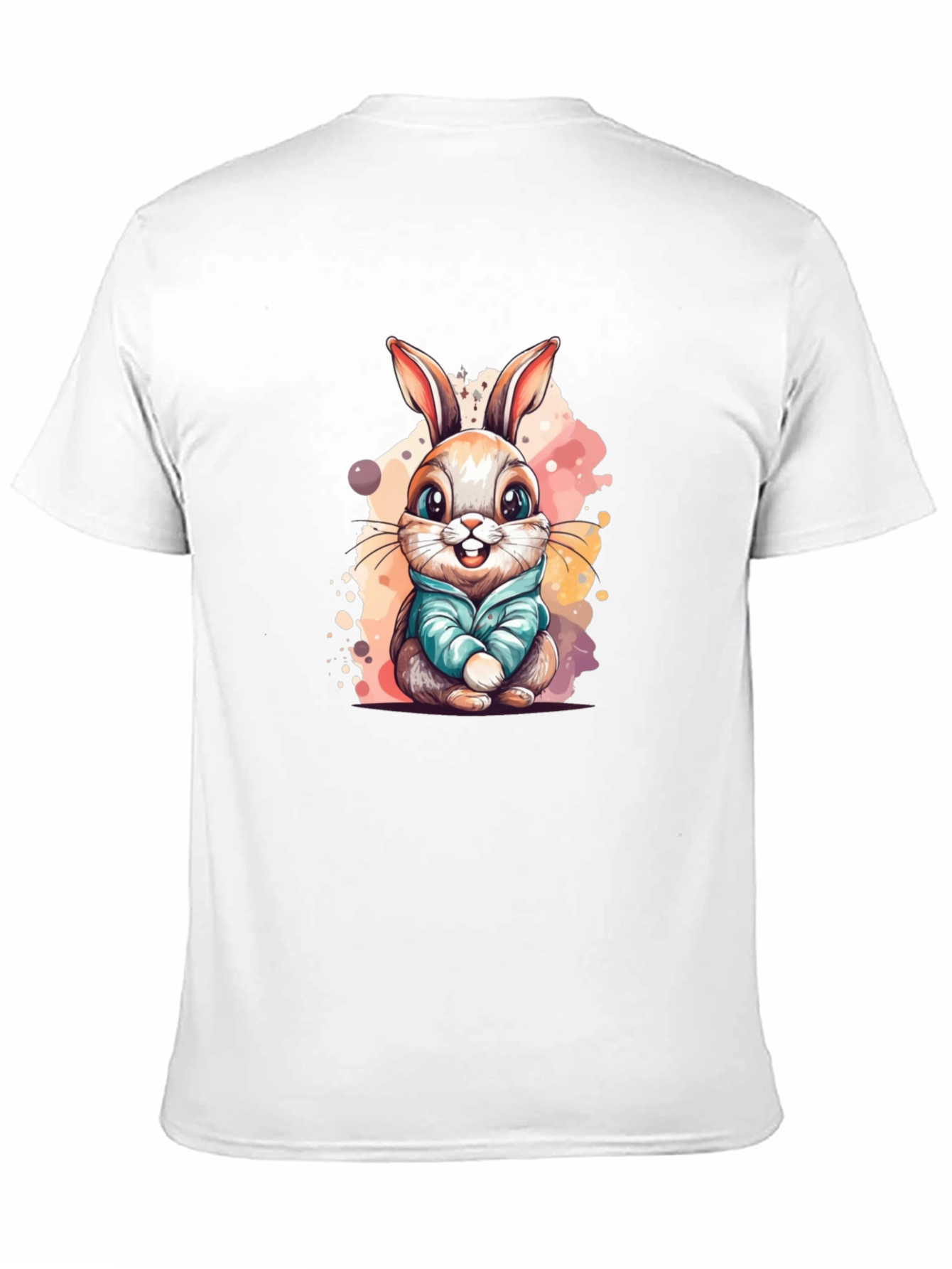 Cute Cartoon Bunny Rabbit Graphic T-Shirt