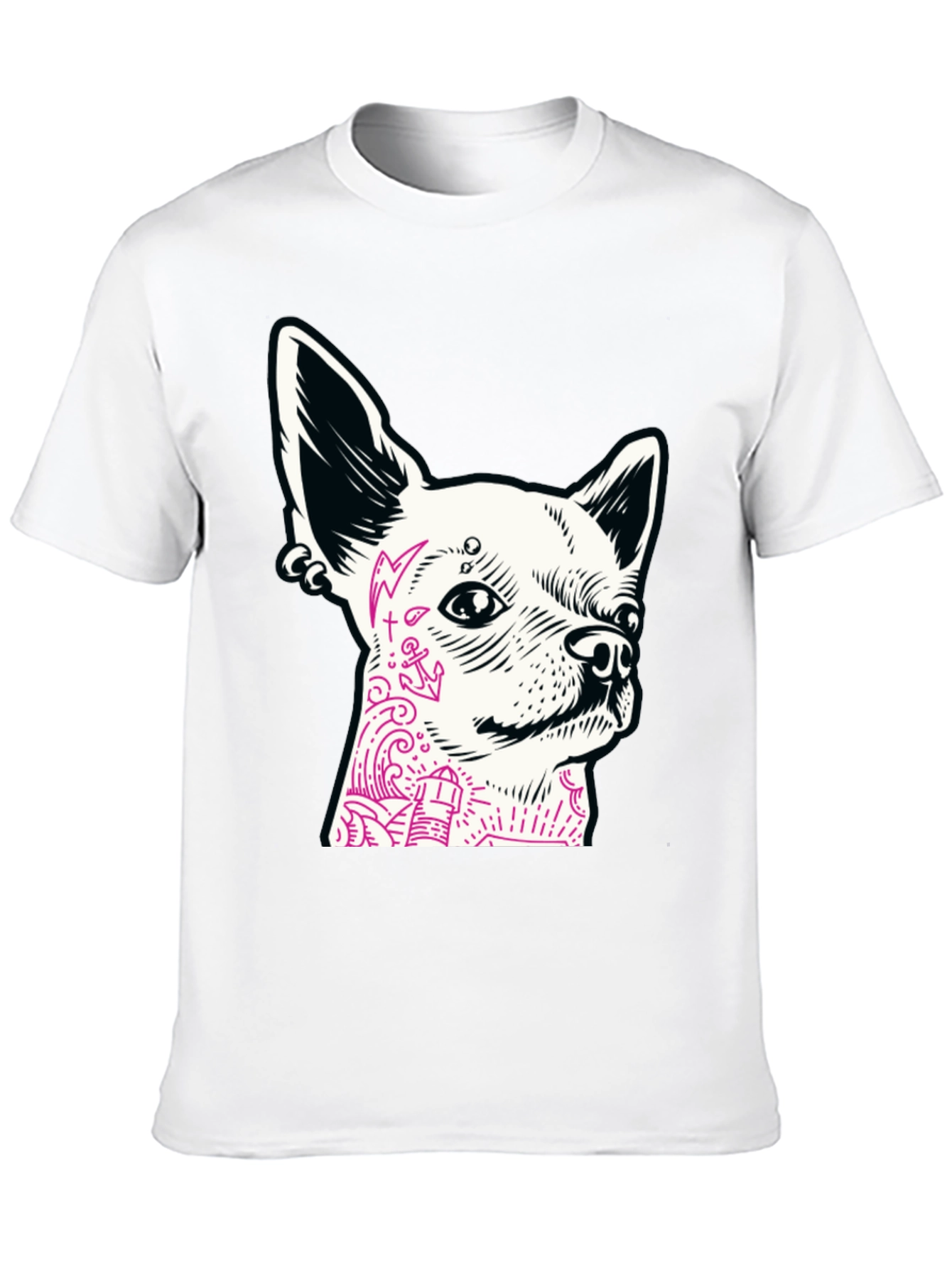 Dog Tattoo Graphic T-Shirt