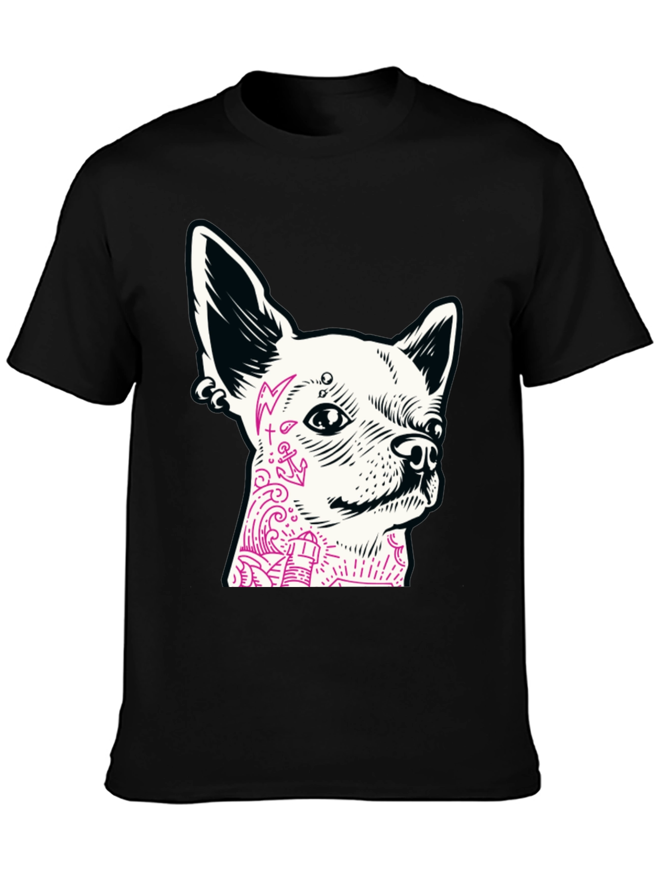 Dog Tattoo Graphic T-Shirt