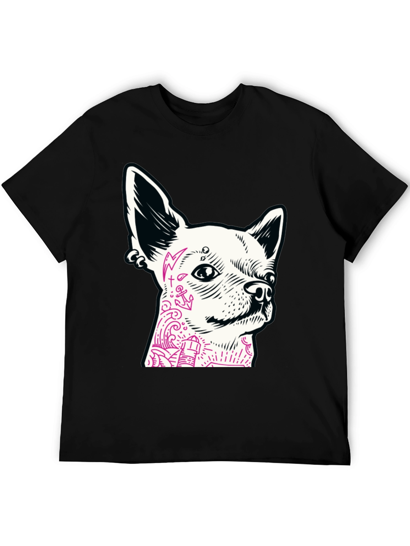 Dog Tattoo Graphic T-Shirt
