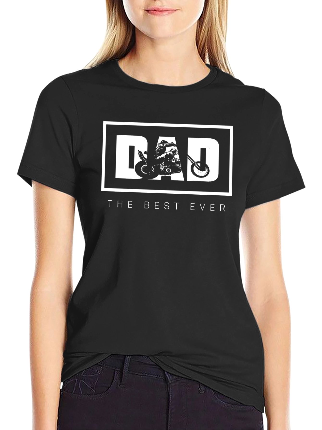 Dad The Best Ever Motorcycle Graphic T-Shirt