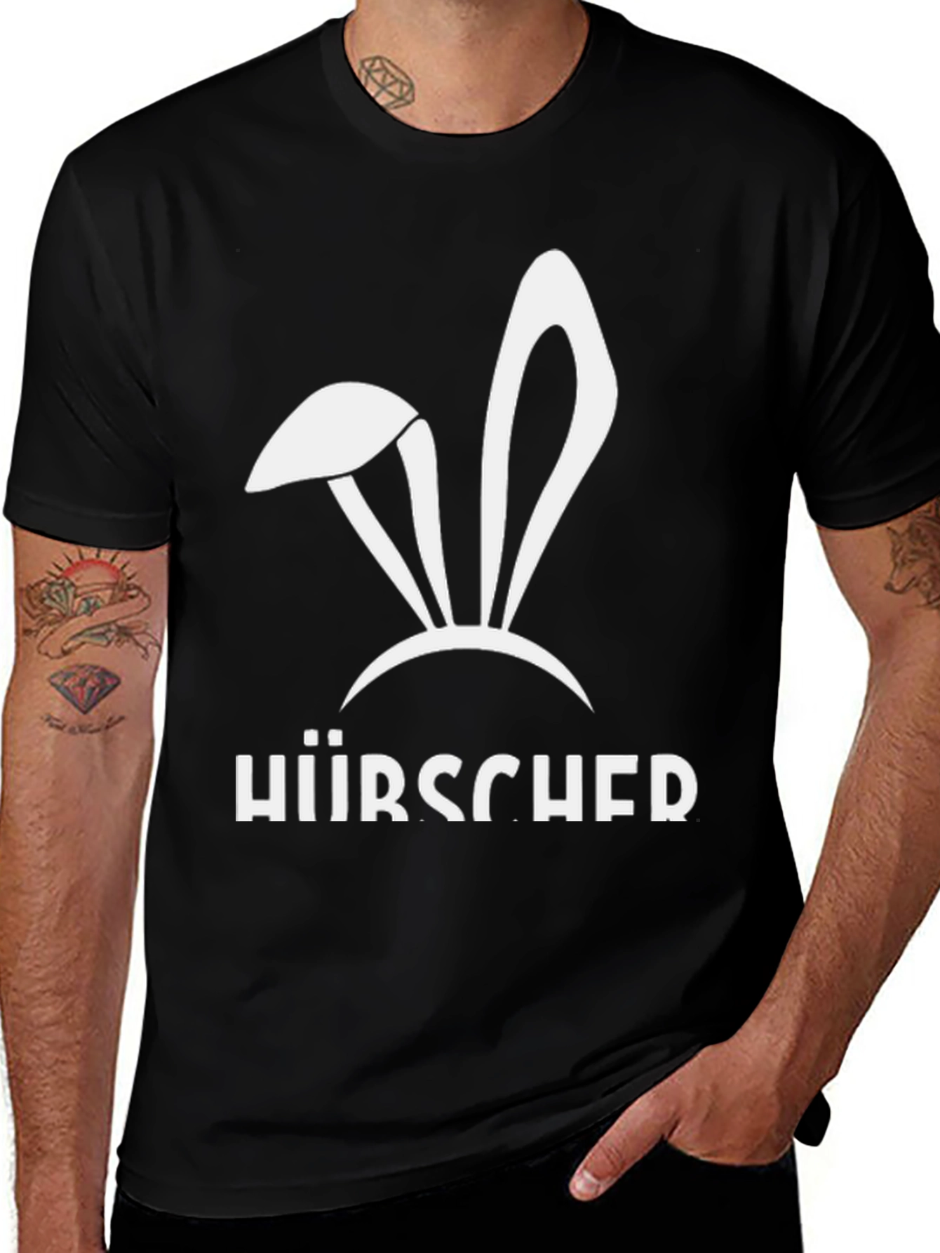Hirsche Funny Bunny Ears T-Shirt