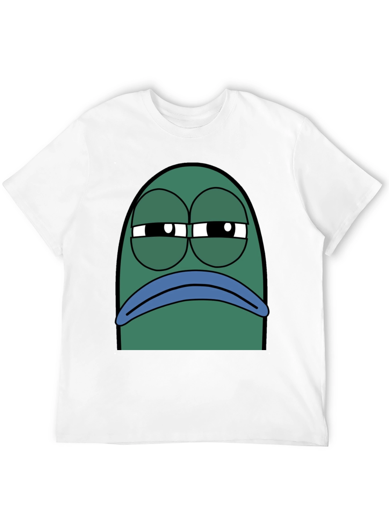 Black T-Shirt with Grumpy Fish Graphic