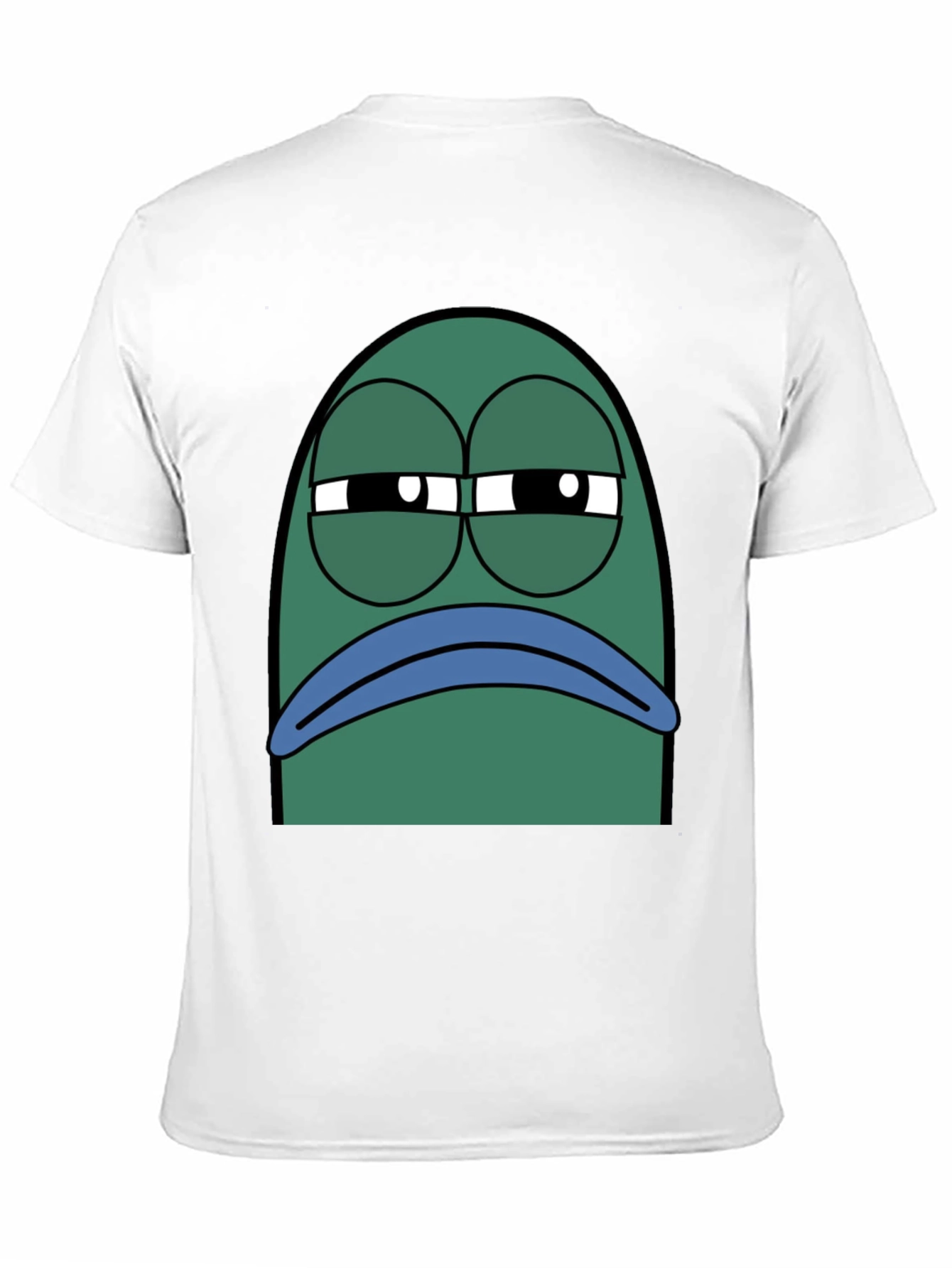 Black T-Shirt with Grumpy Fish Graphic