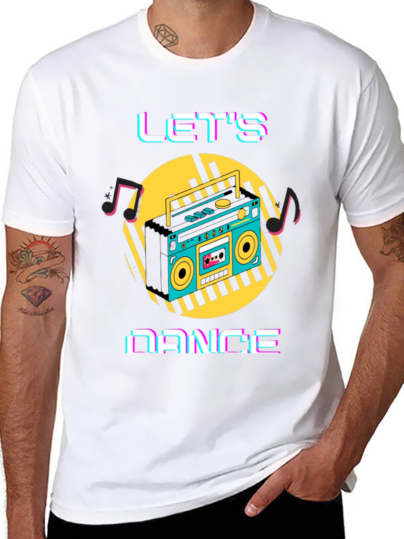 Lets Dance Retro Boombox T-Shirt