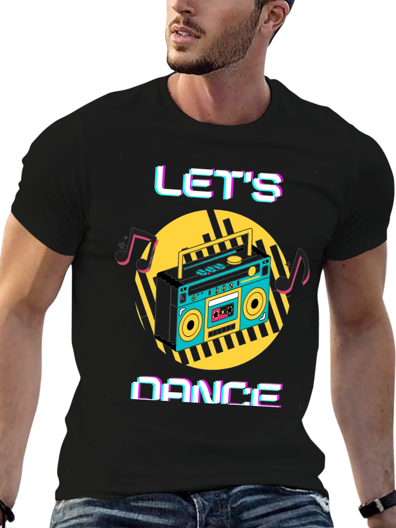 Lets Dance Retro Boombox T-Shirt