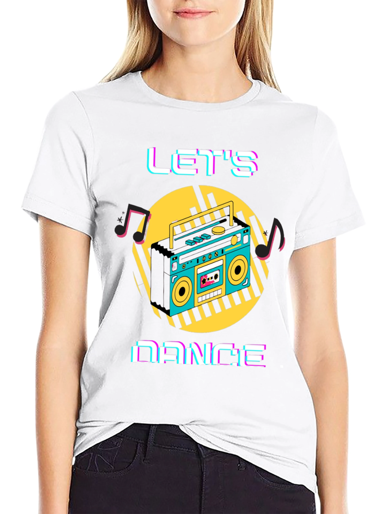 Lets Dance Retro Boombox T-Shirt
