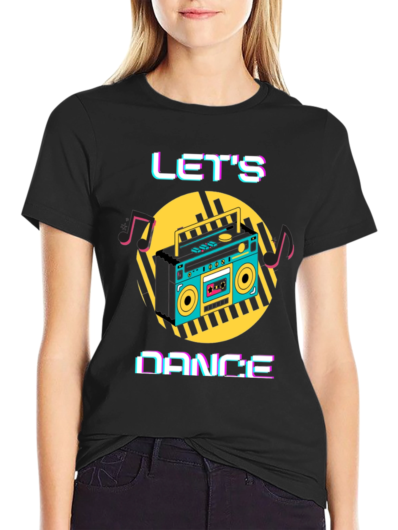 Lets Dance Retro Boombox T-Shirt
