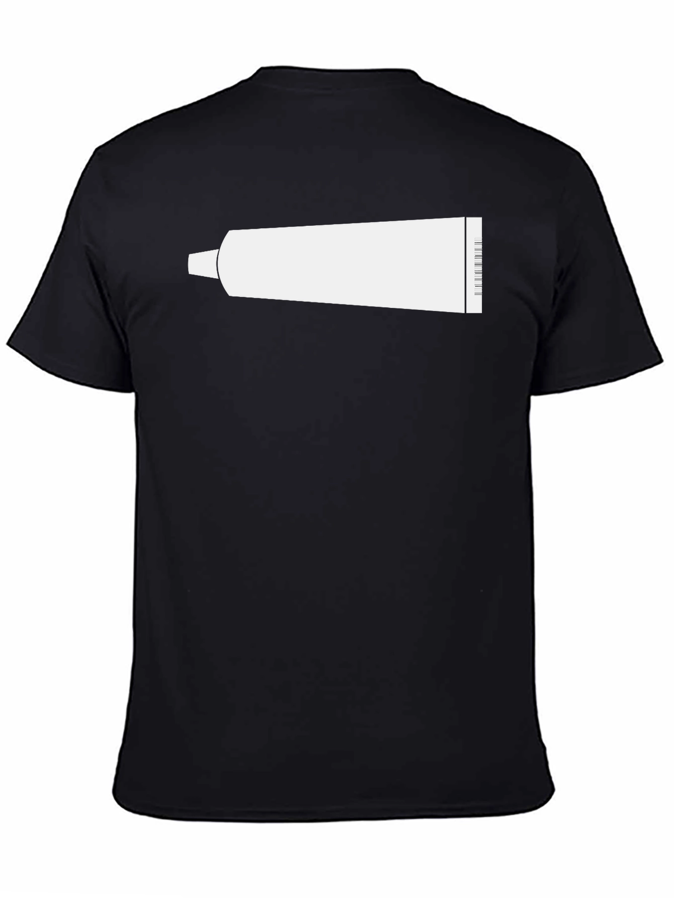 Funny Toothpaste Tube Graphic Tee - Black Cotton T-Shirt