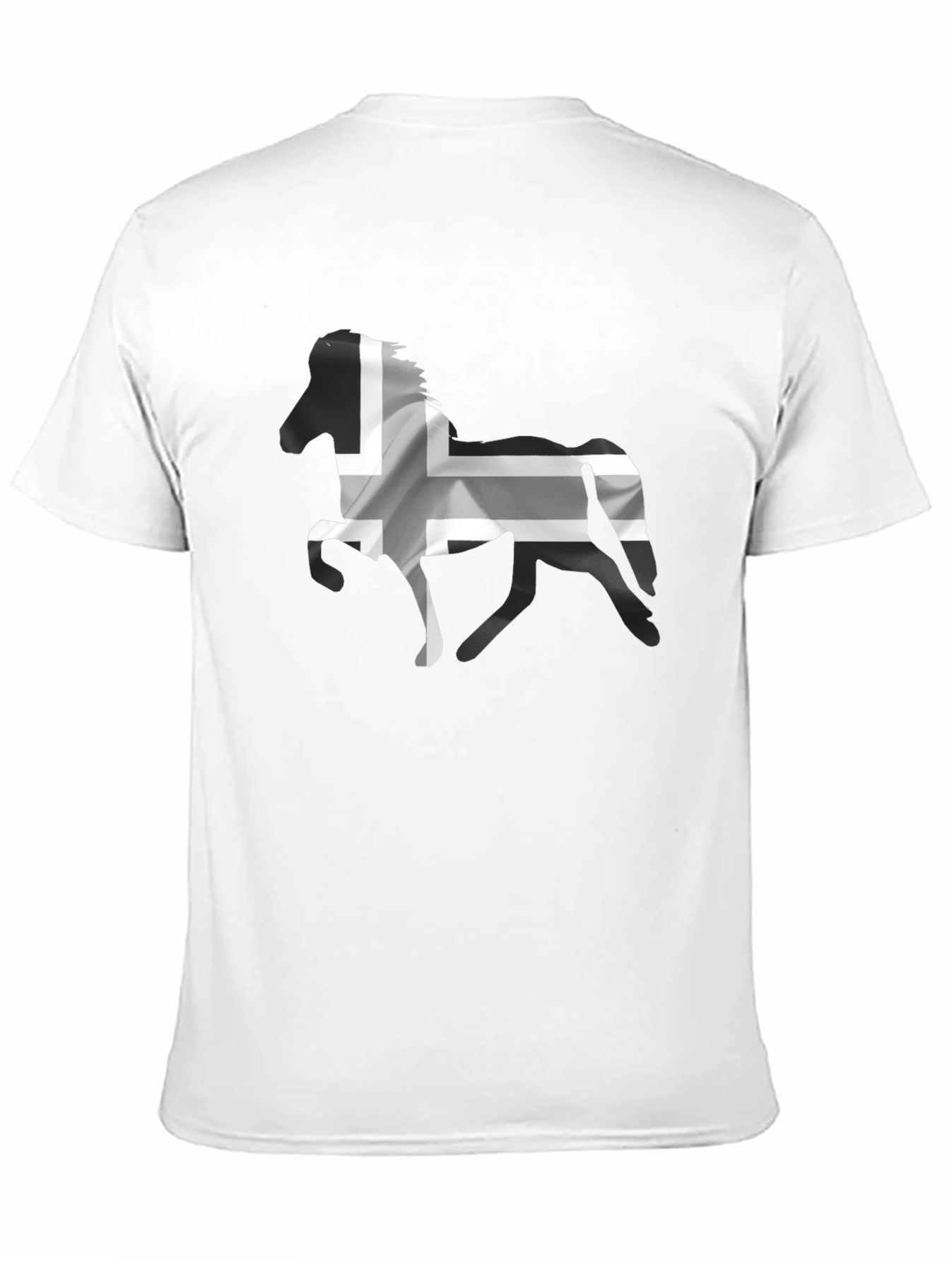 Icelandic Horse Flag T-Shirt - Black Cotton Tee