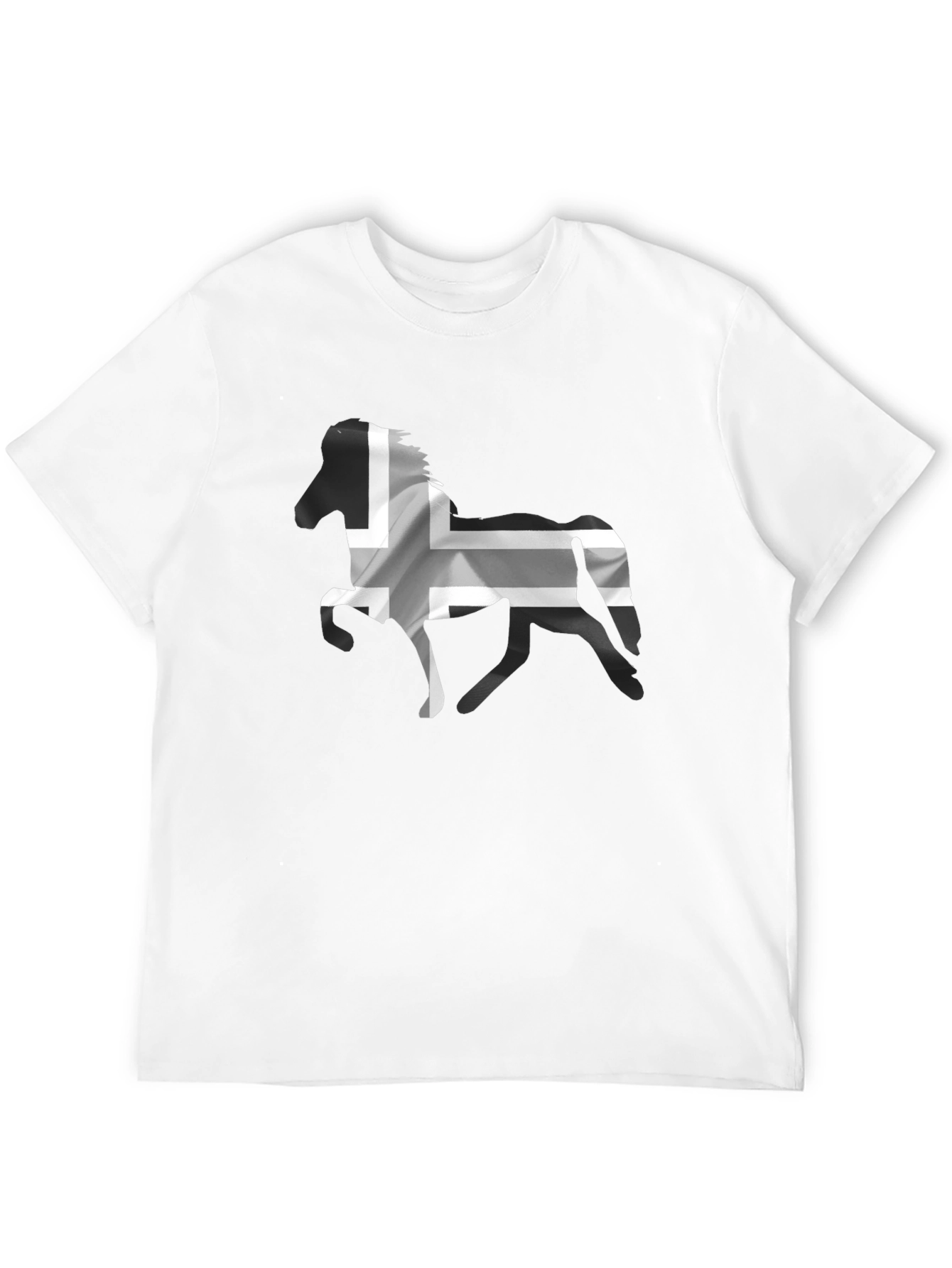 Icelandic Horse Flag T-Shirt - Black Cotton Tee