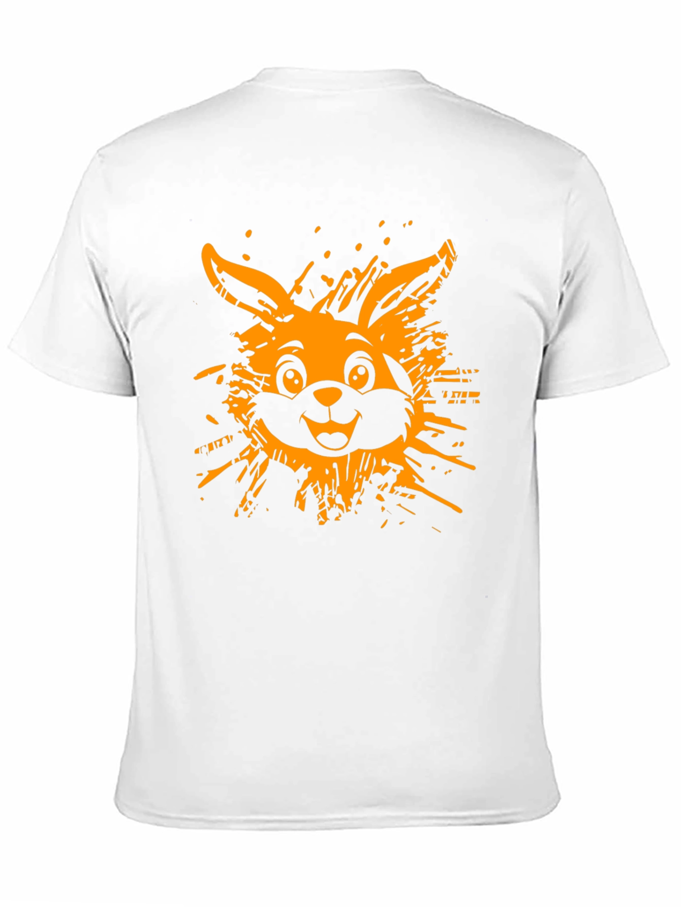 Funky Rabbit Graphic Tee - Black Cotton T-Shirt