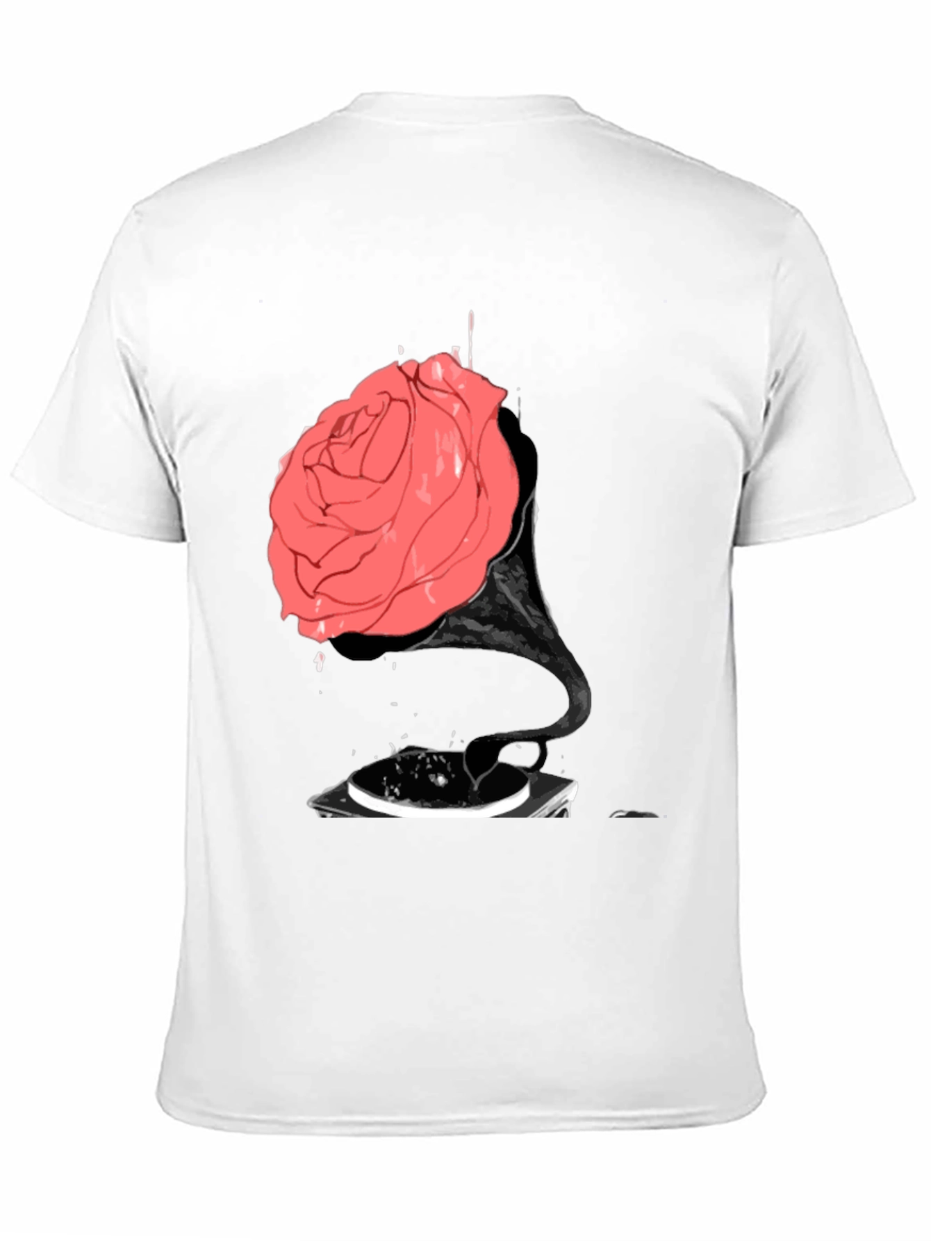 Rose Phonograph Black T-Shirt