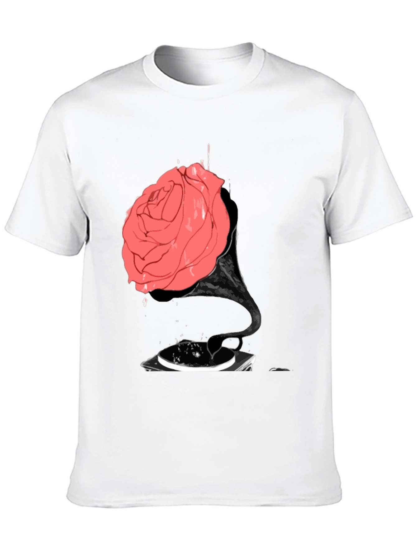 Rose Phonograph Black T-Shirt