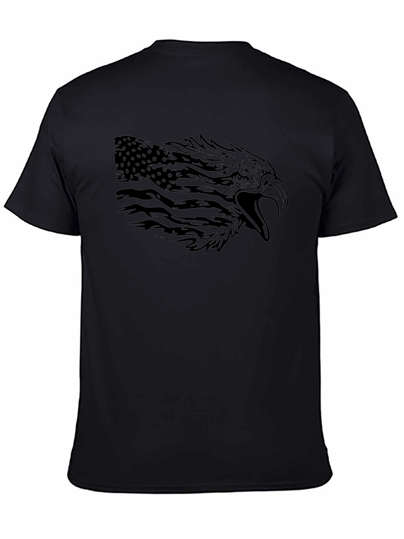 American Eagle Flag Graphic Black T-Shirt