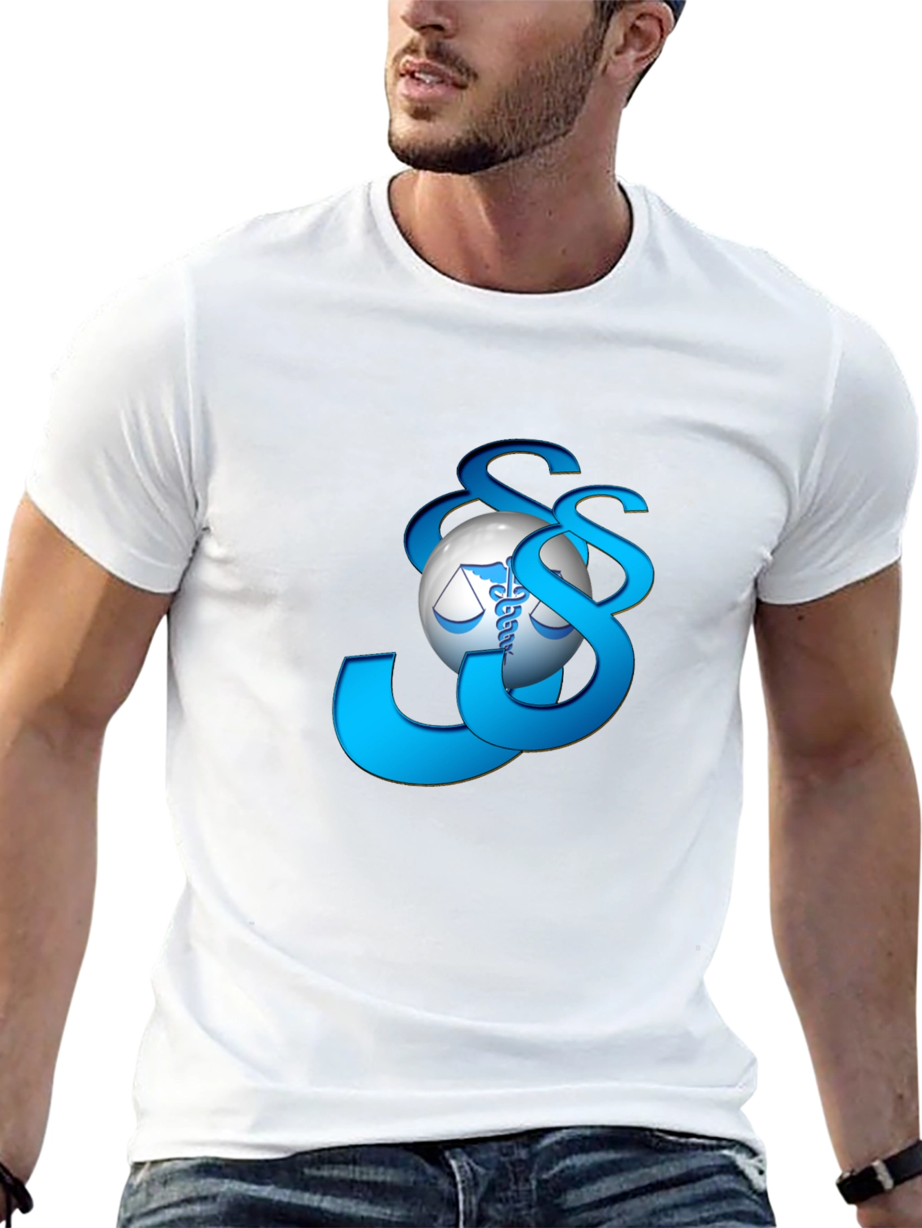 Medical Law Symbol Graphic Tee - Black