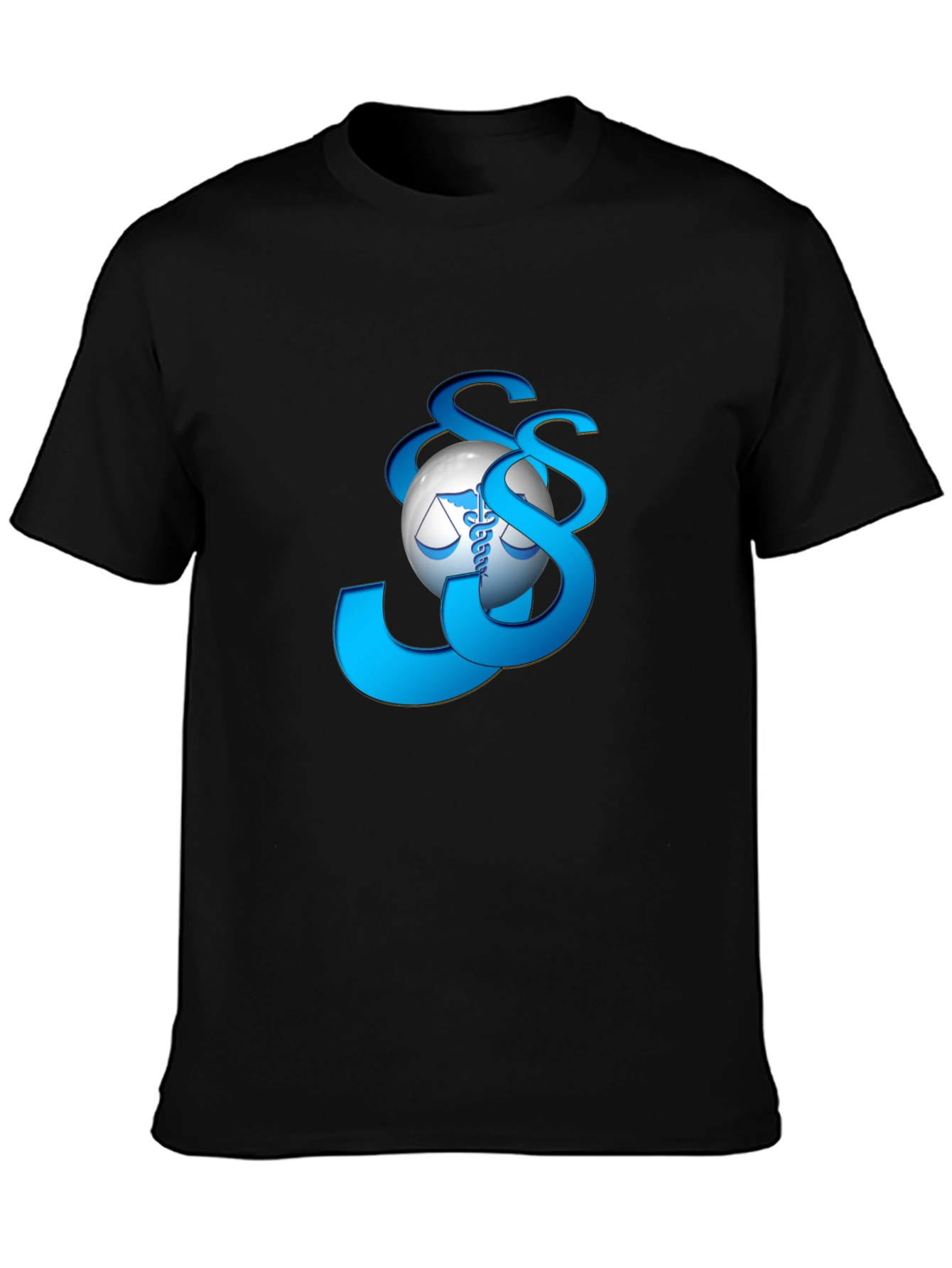 Medical Law Symbol Graphic Tee - Black