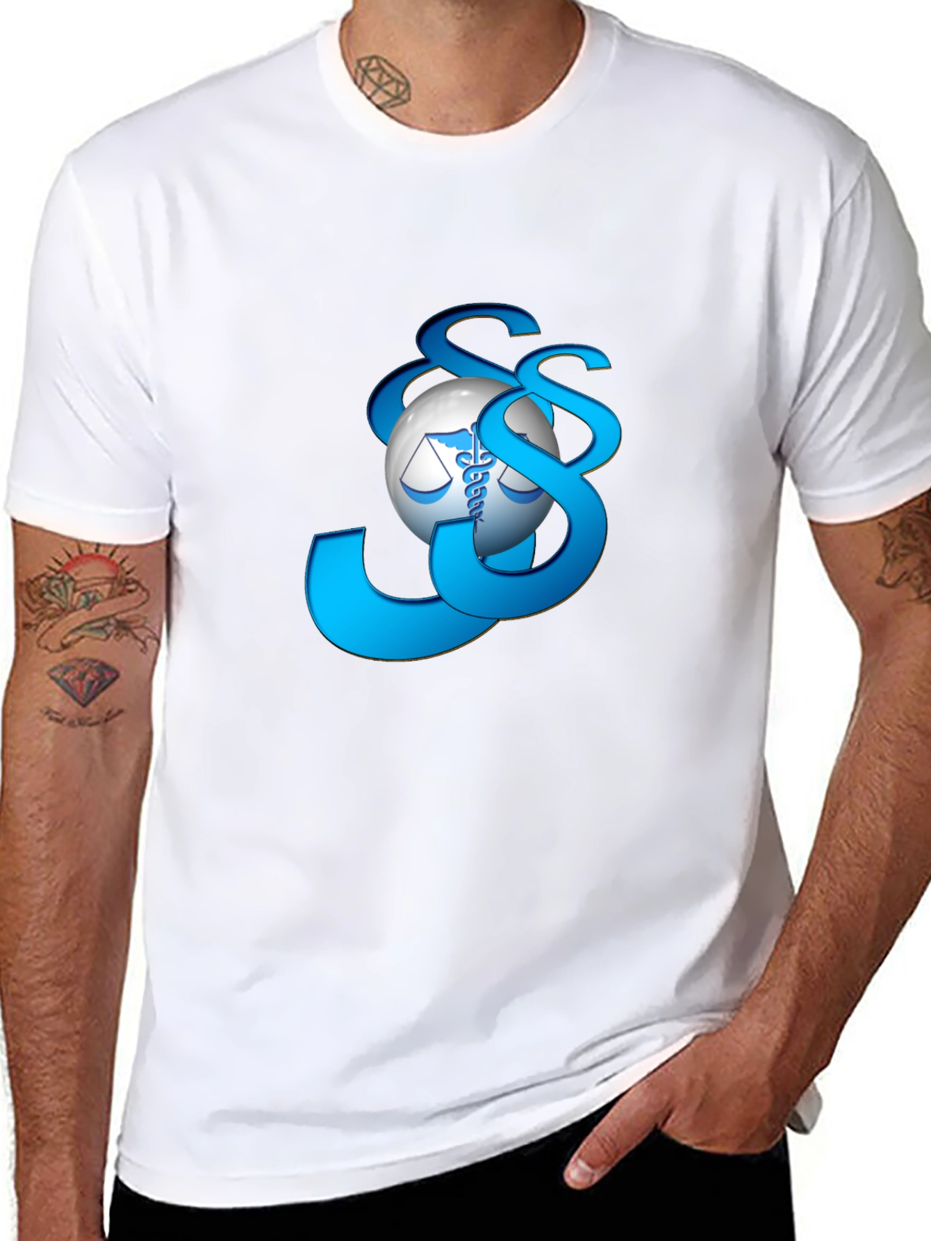 Medical Law Symbol Graphic Tee - Black