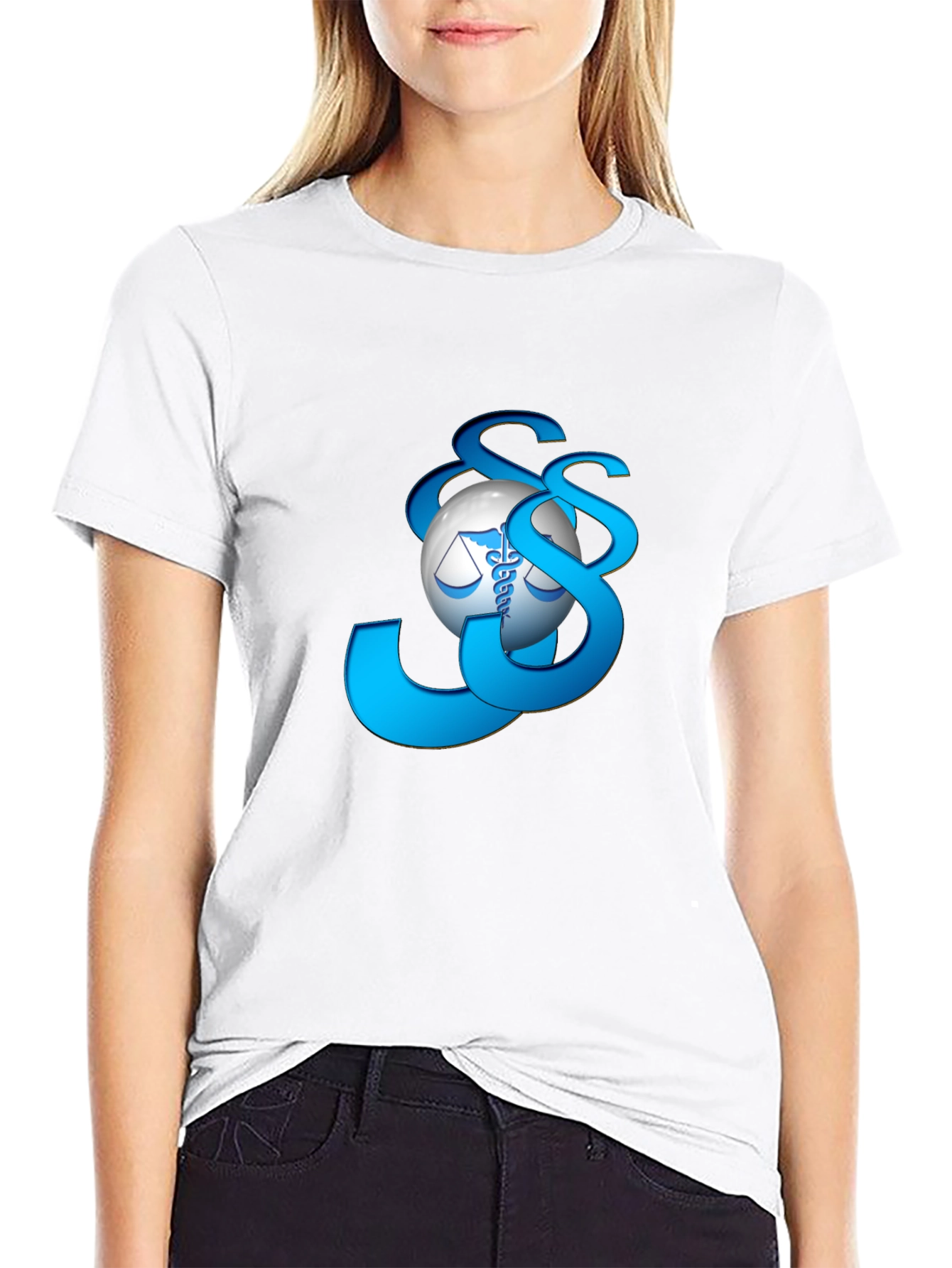 Medical Law Symbol Graphic Tee - Black