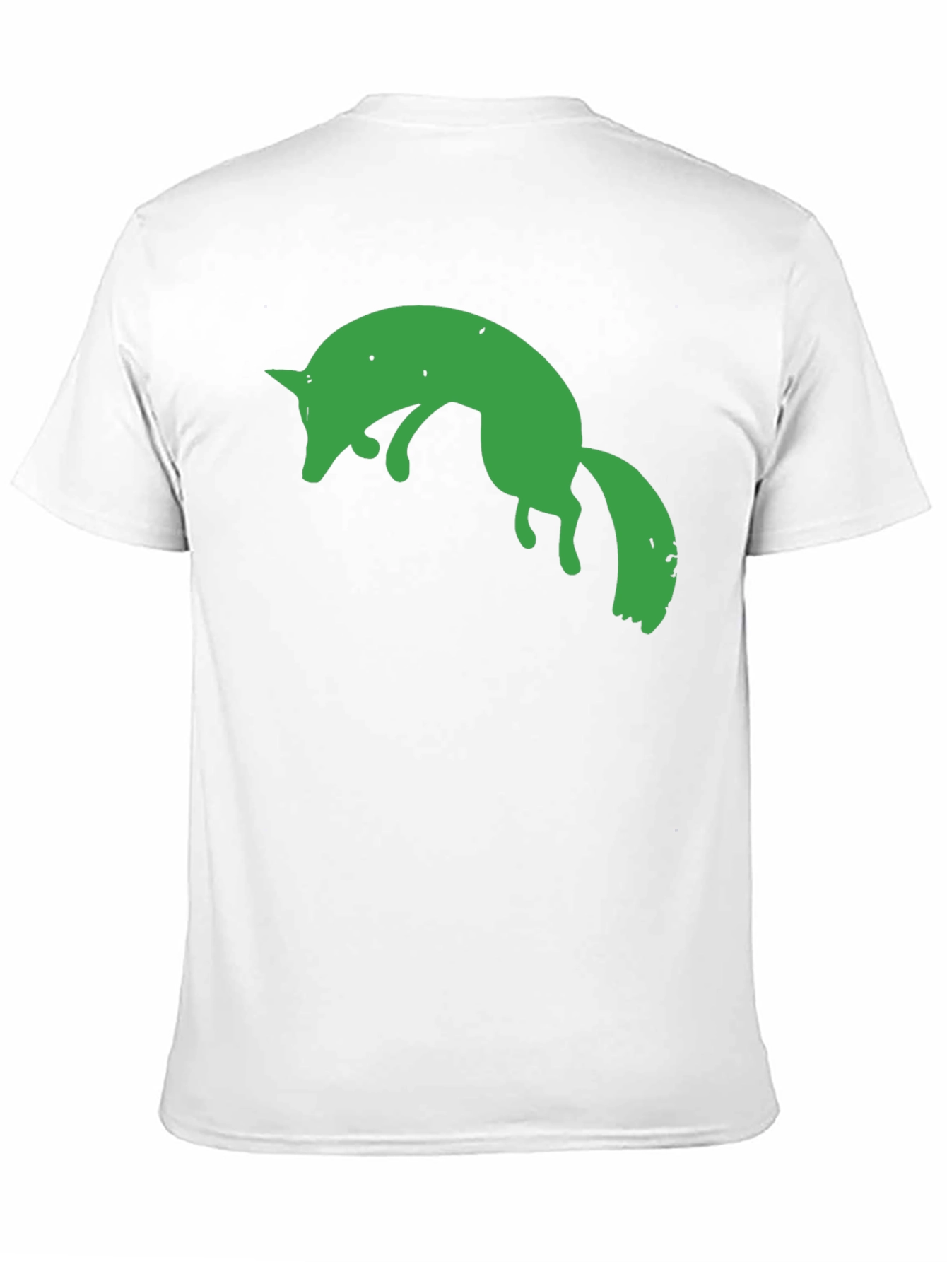 Green Fox Graphic Black T-Shirt