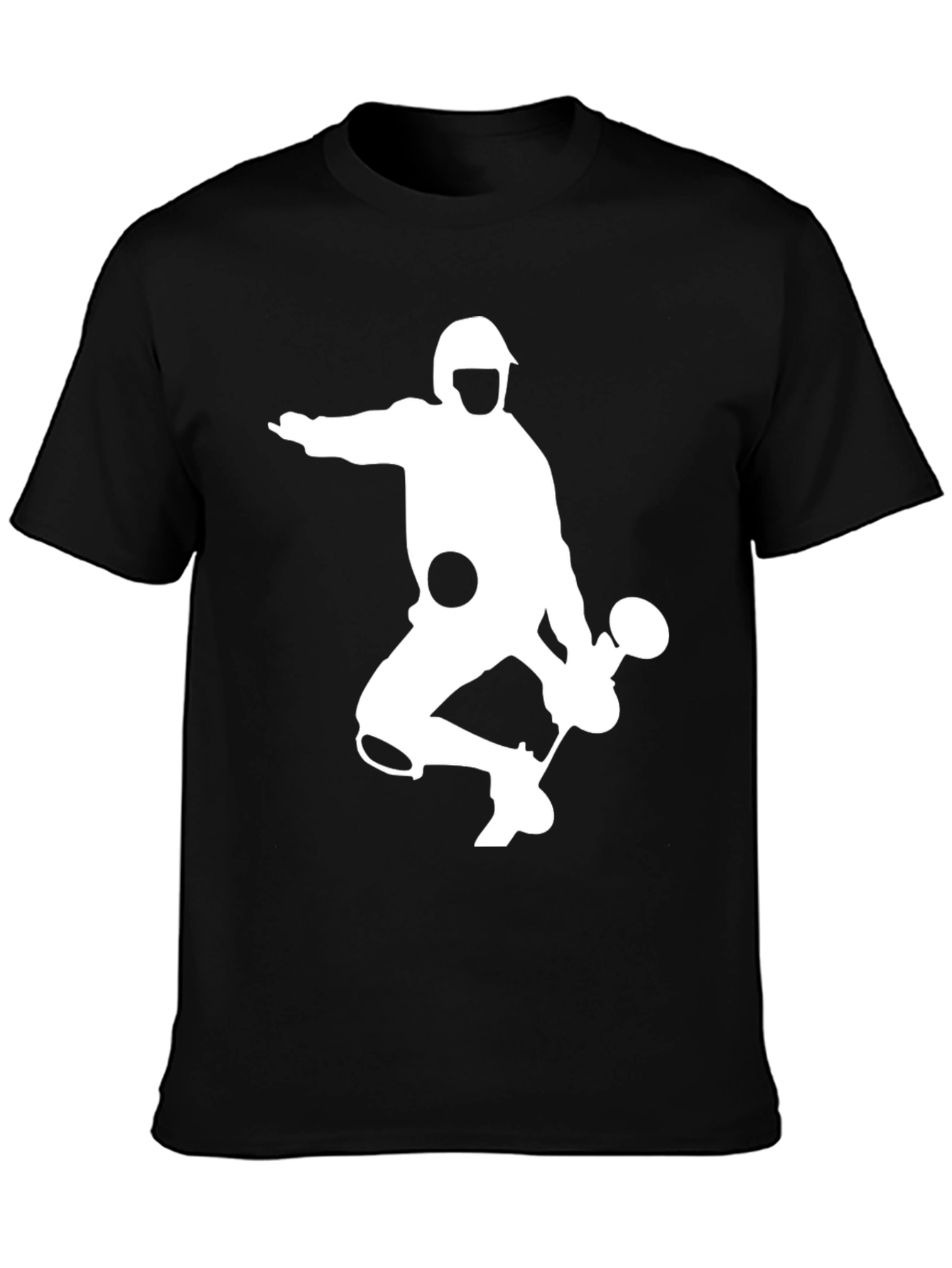 Fencing Silhouette Graphic Tee - Black Cotton Blend
