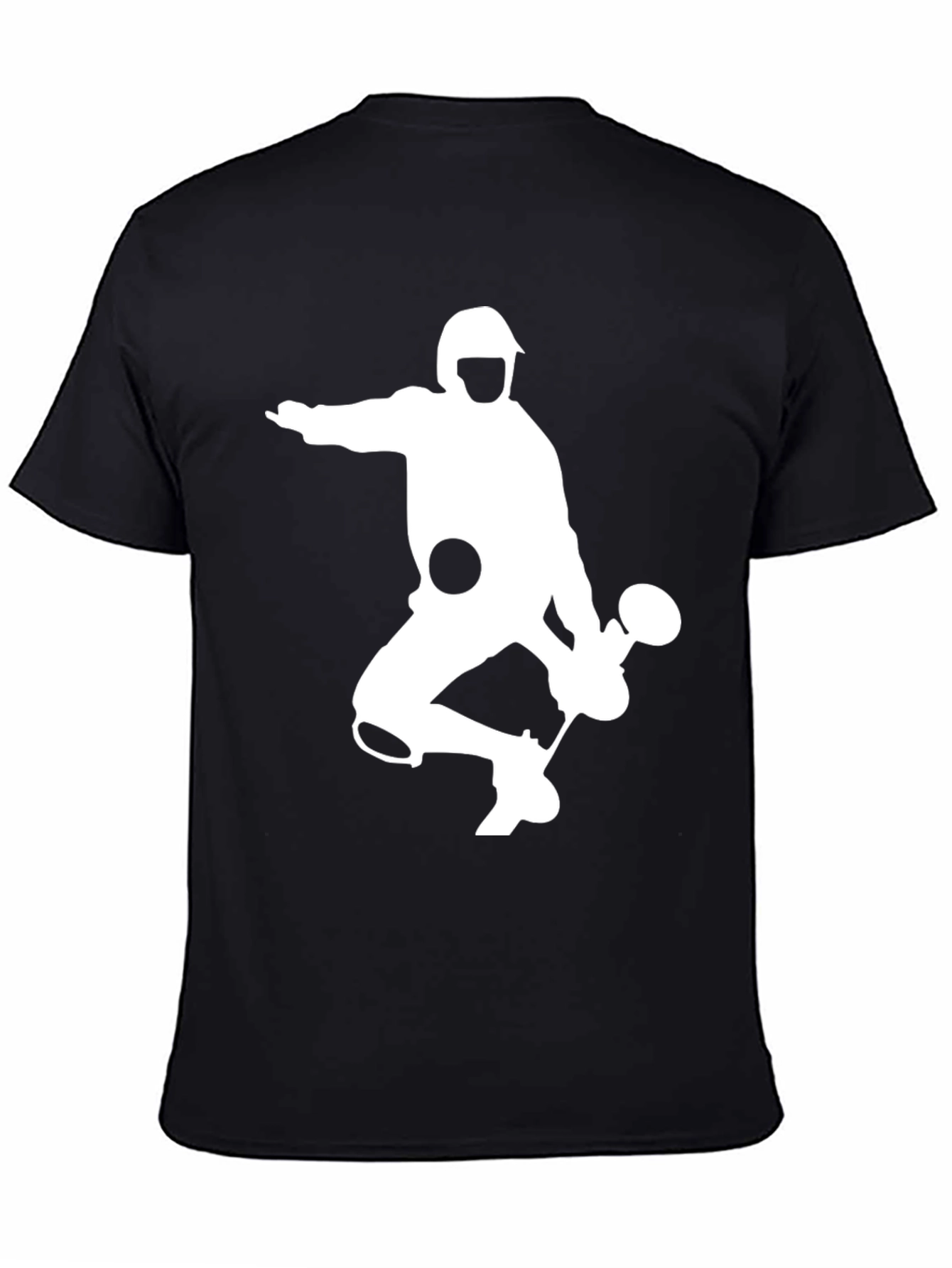 Fencing Silhouette Graphic Tee - Black Cotton Blend