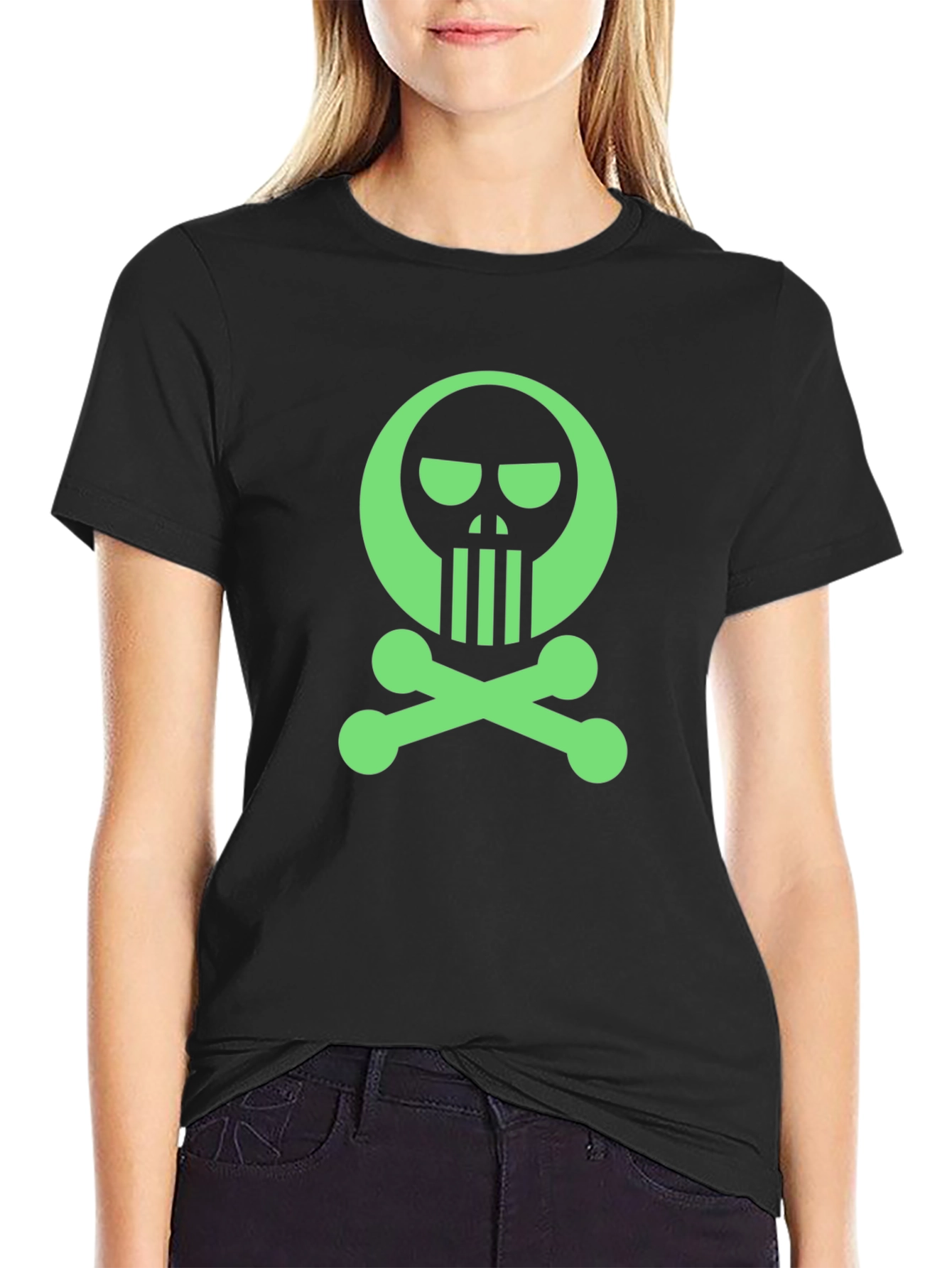 Skull & Crossbones Graphic Tee - Mens Black T-Shirt