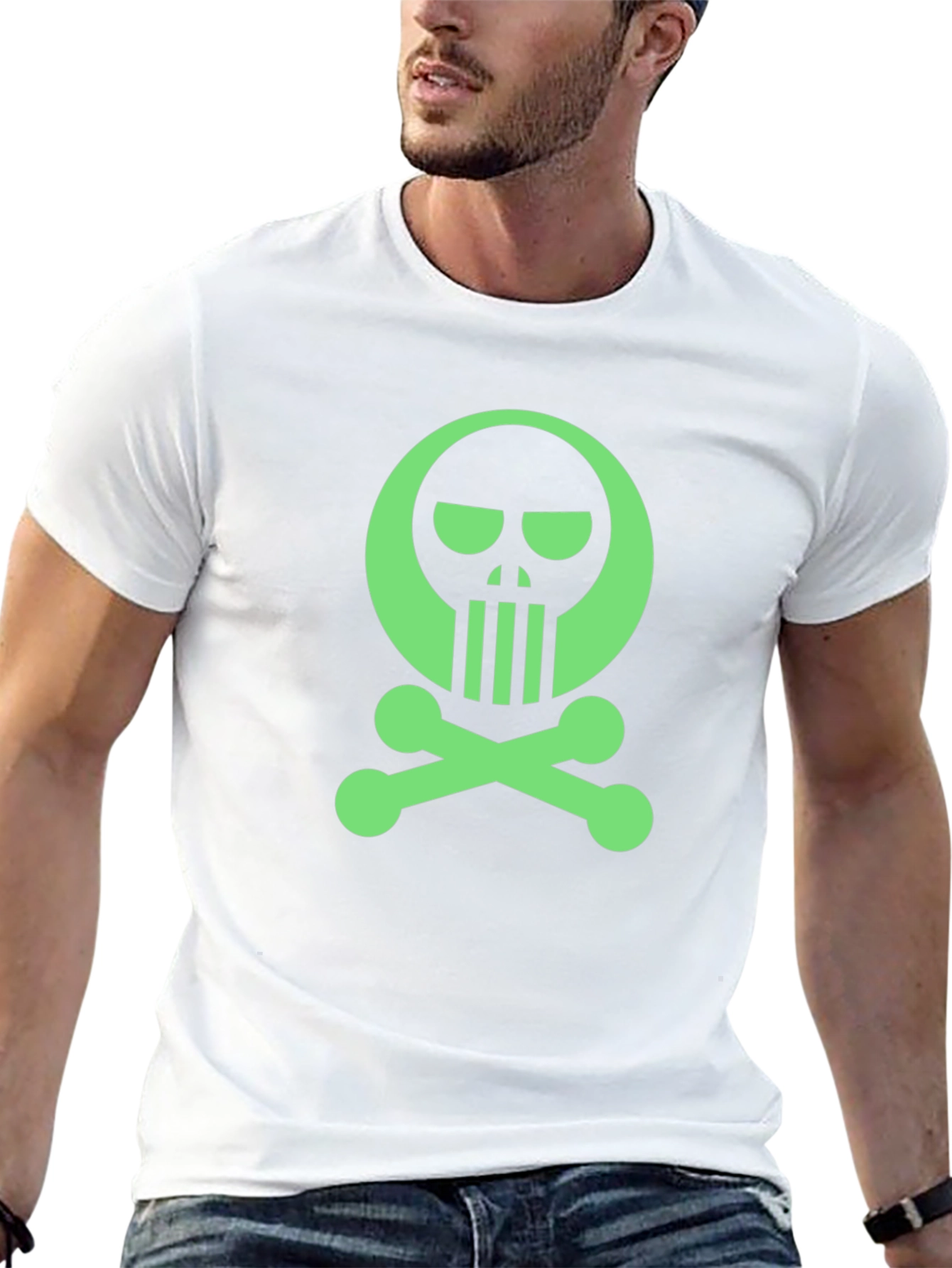 Skull & Crossbones Graphic Tee - Mens Black T-Shirt