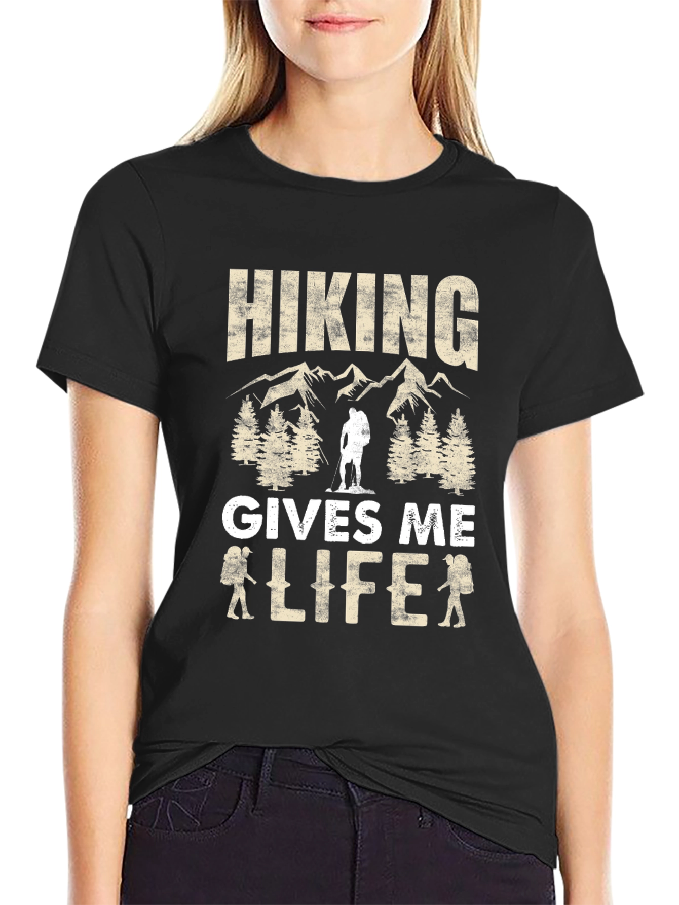 Hiking Gives Me Life T-Shirt Outdoors Adventure Tee