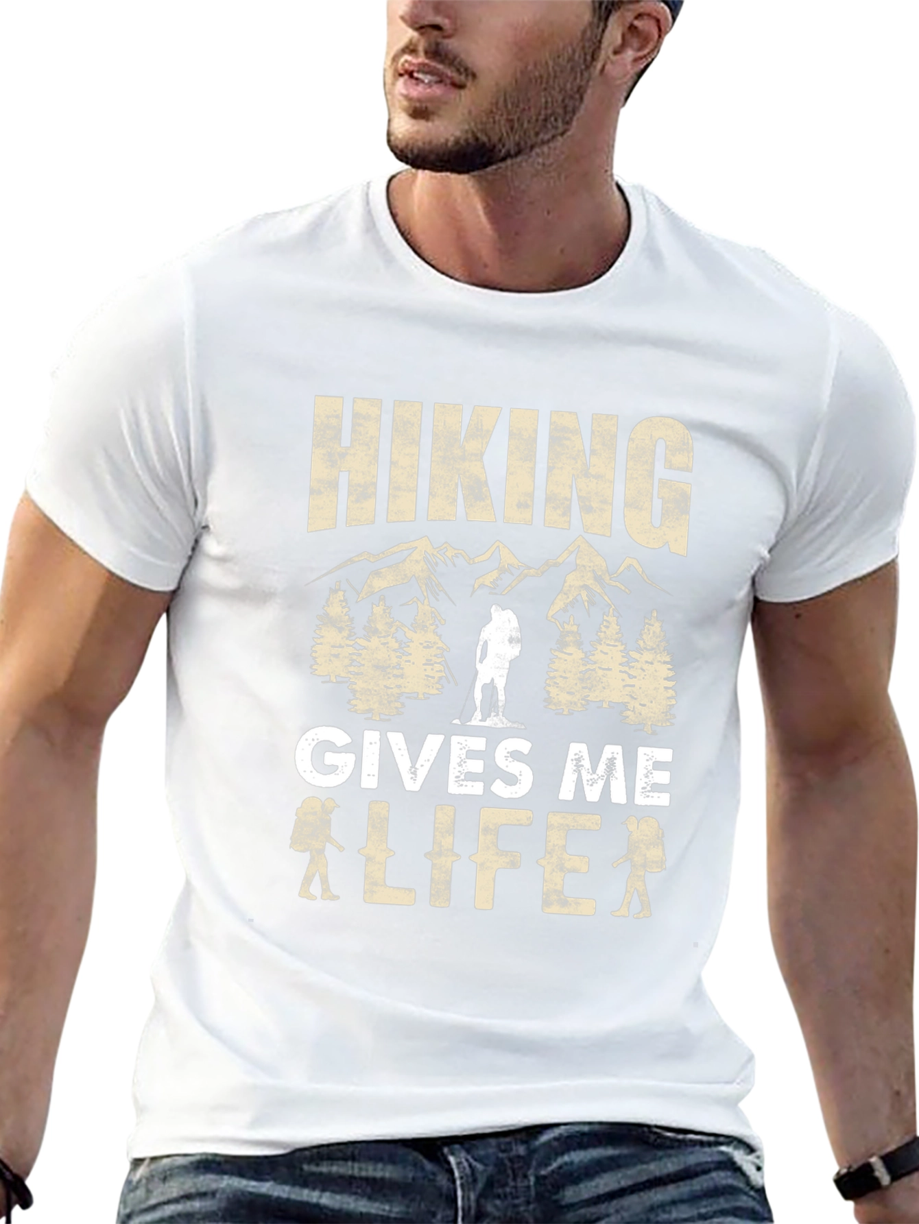 Hiking Gives Me Life T-Shirt Outdoors Adventure Tee