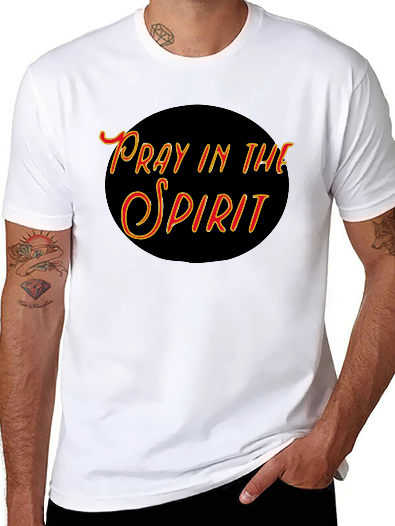 Pray In The Spirit Graphic T-Shirt - Black