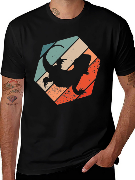 Retro Bearded Dragon Silhouette T-Shirt