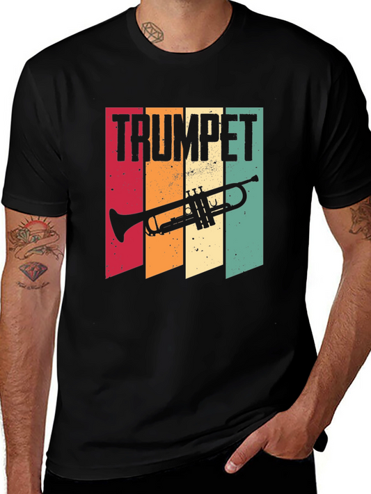 Retro Trumpet T-Shirt - Vintage Style Music Tee