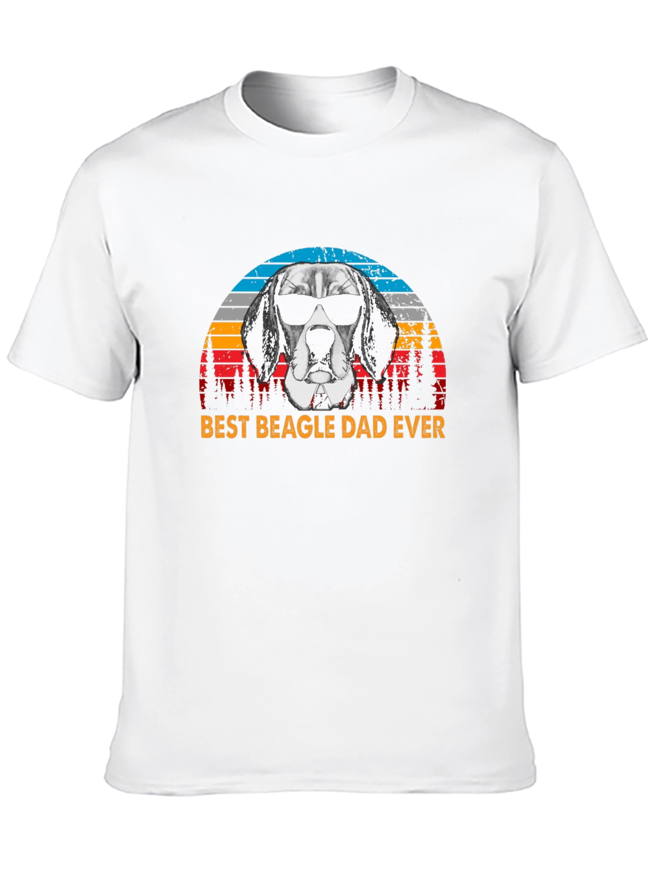 Best Beagle Dad Ever Black Graphic Tee