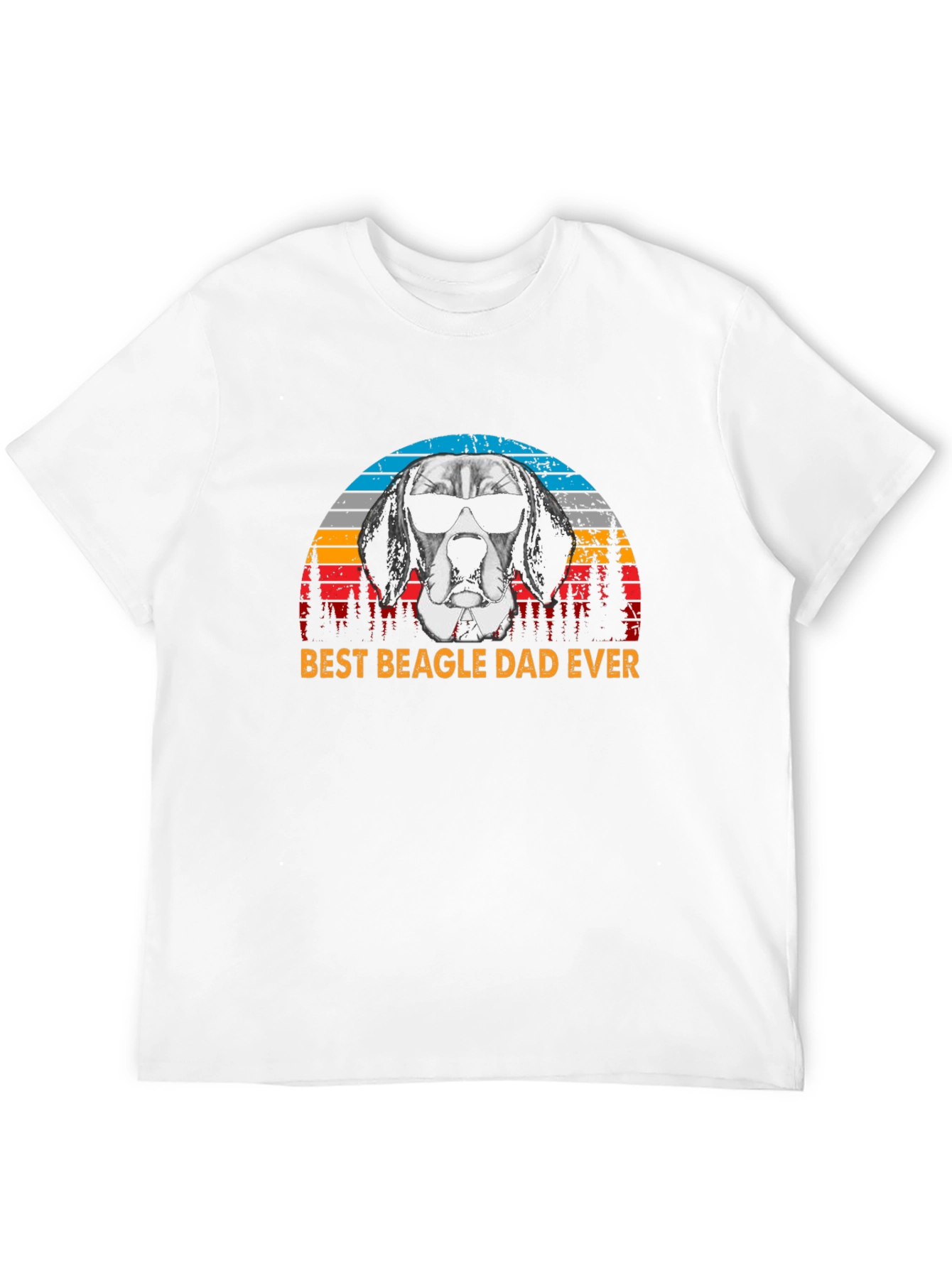 Best Beagle Dad Ever Black Graphic Tee
