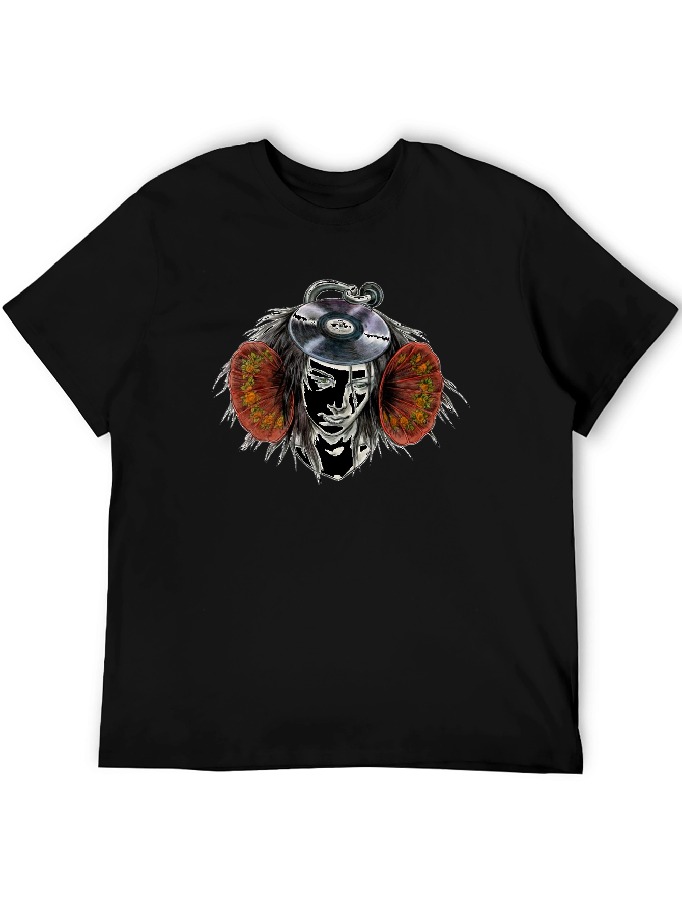 Abstract DJ Graphic Black Tee