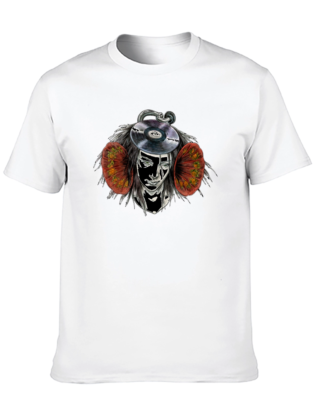 Abstract DJ Graphic Black Tee