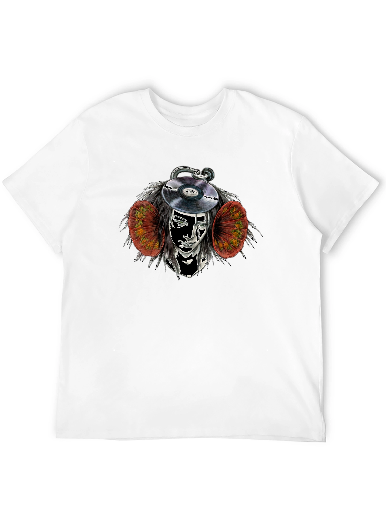 Abstract DJ Graphic Black Tee