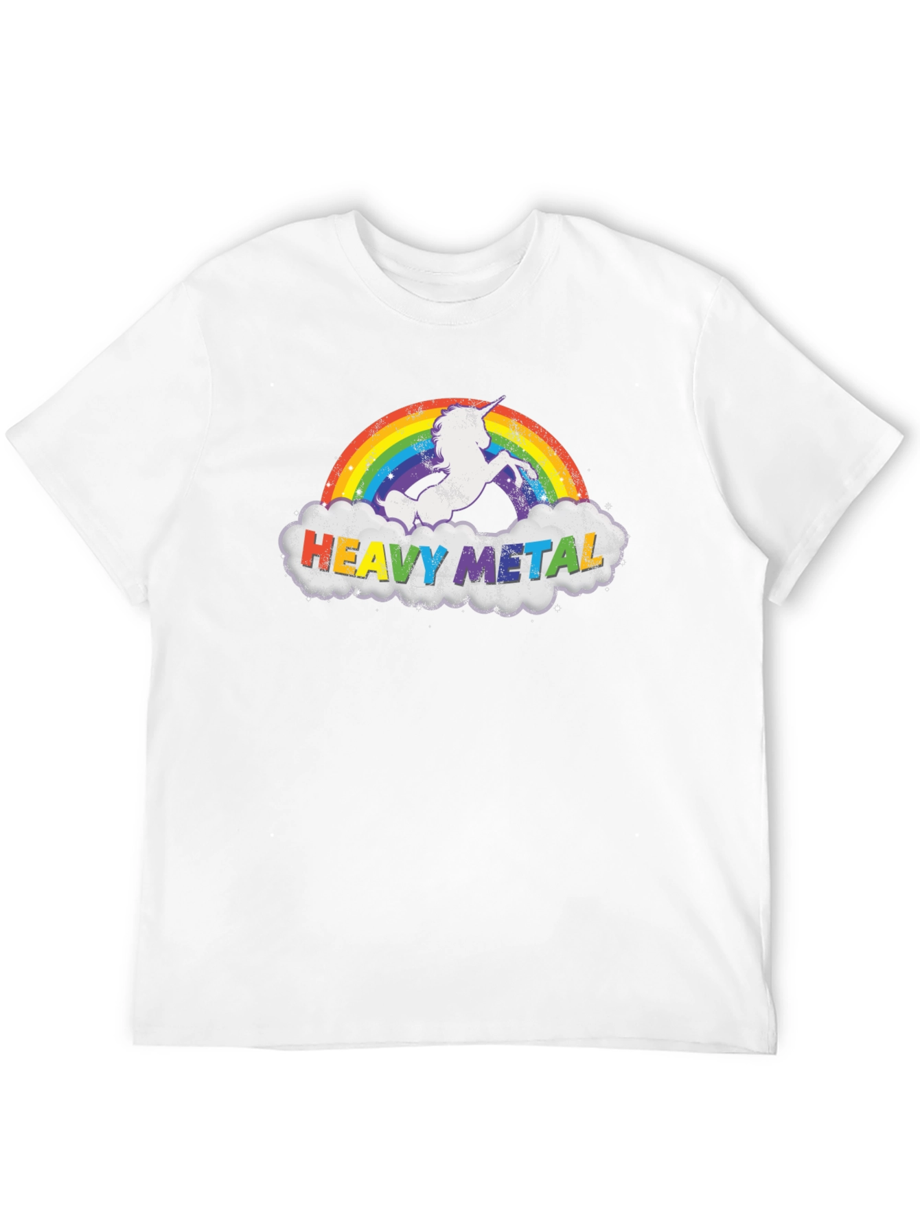 Heavy Metal Unicorn Rainbow Graphic Tee