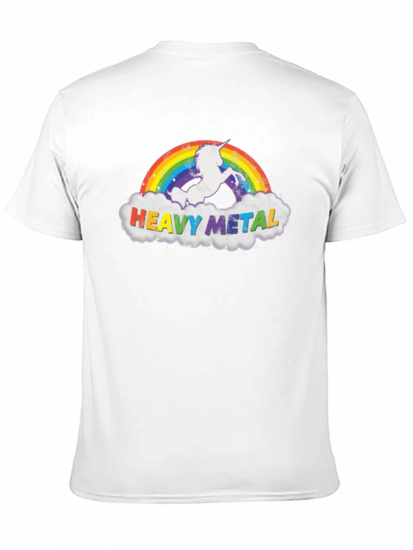Heavy Metal Unicorn Rainbow Graphic Tee