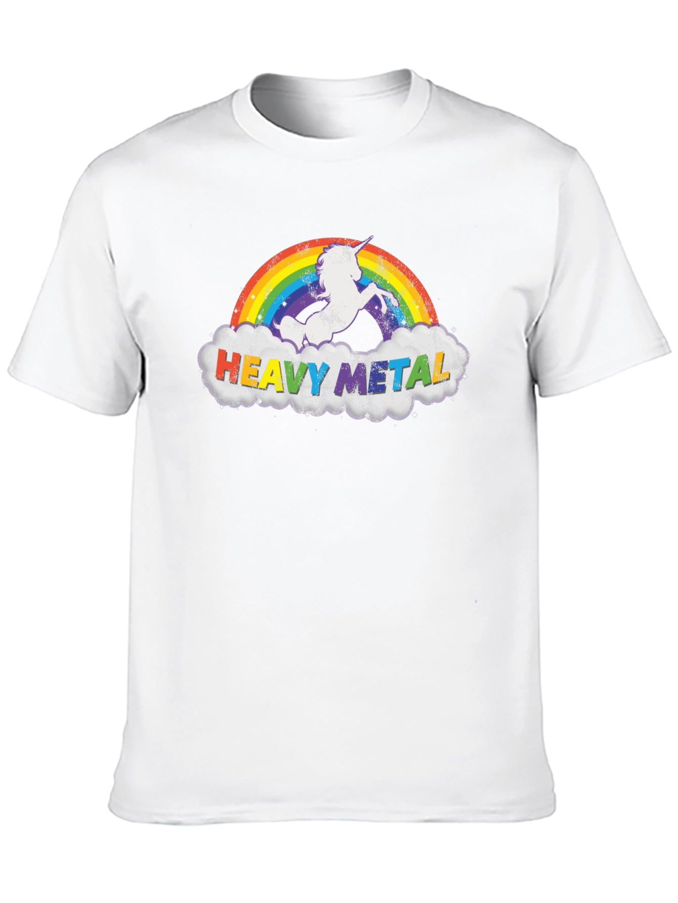 Heavy Metal Unicorn Rainbow Graphic Tee