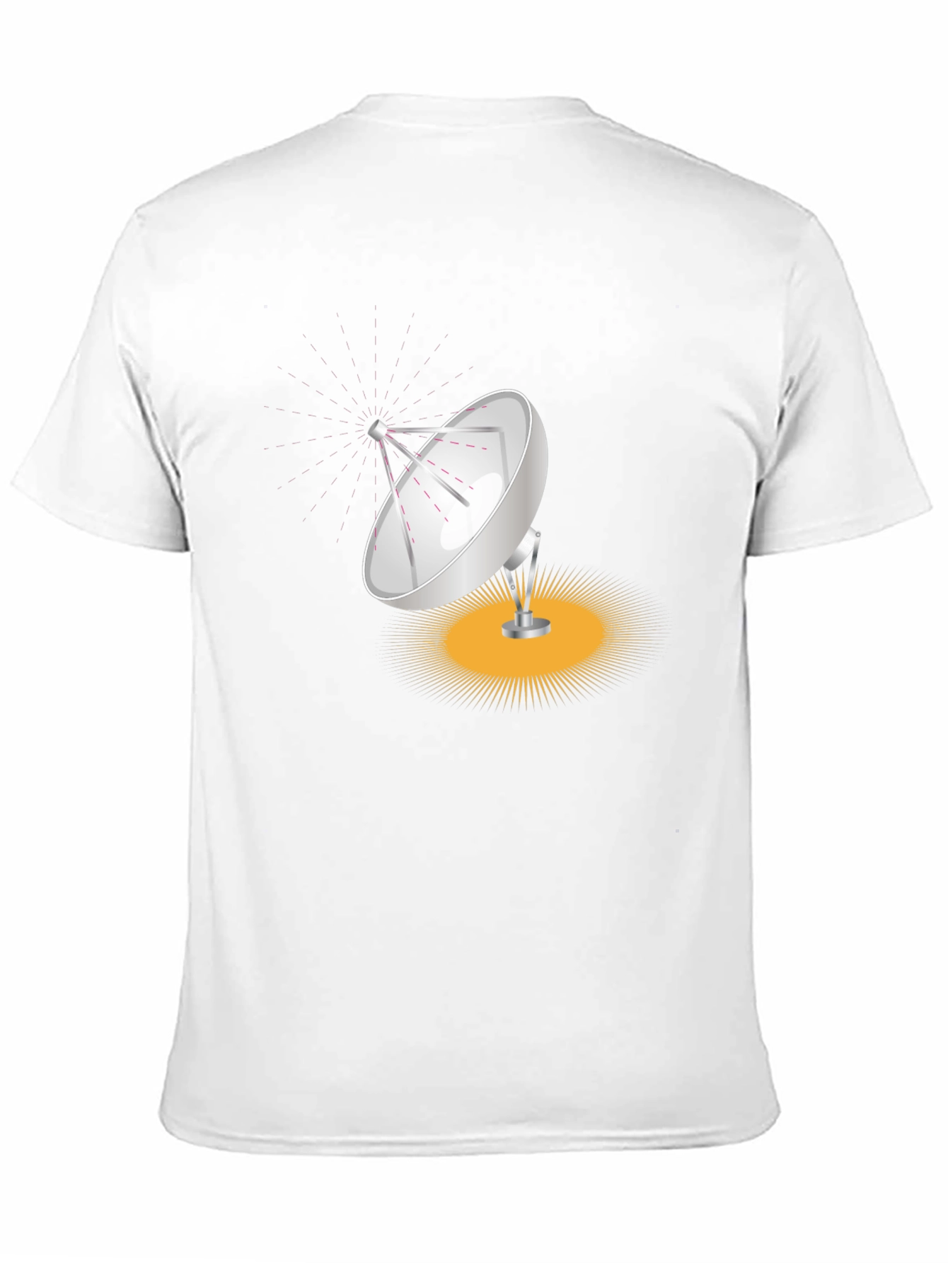 Satellite Dish Graphic Tee - Modern Black T-Shirt