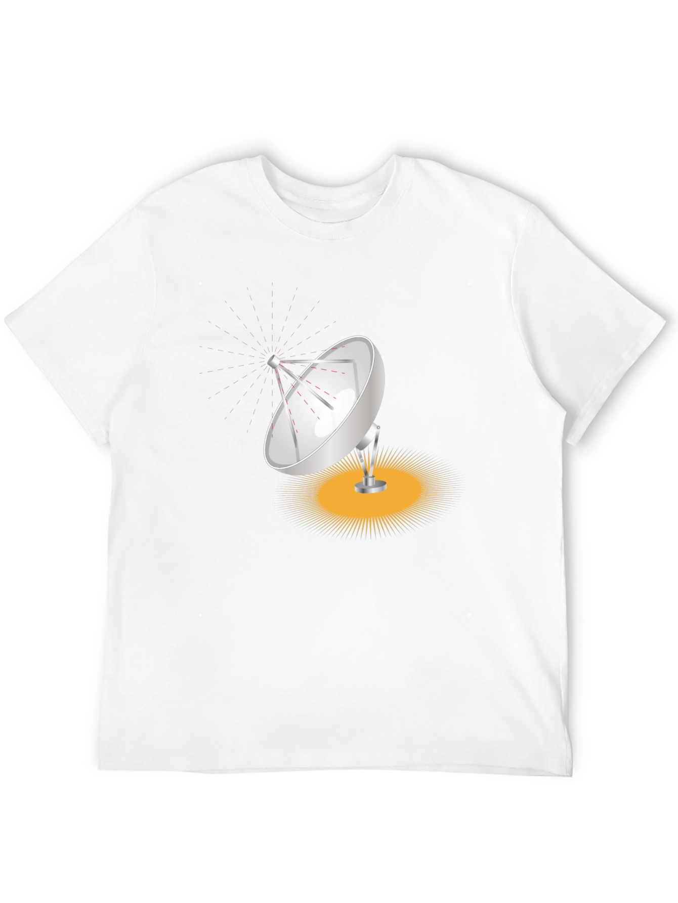 Satellite Dish Graphic Tee - Modern Black T-Shirt